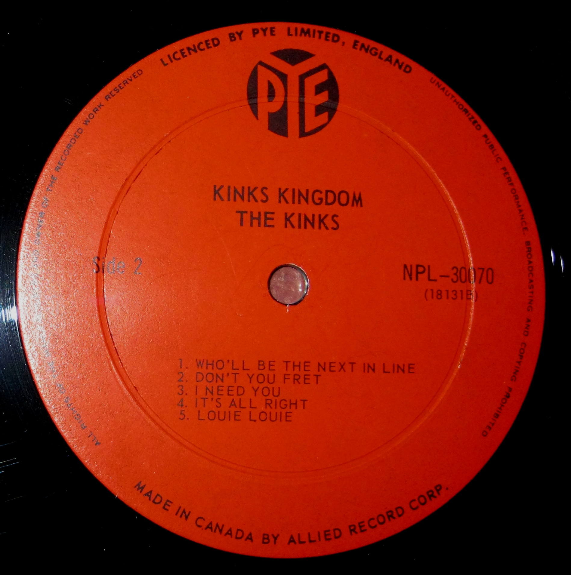 KINKS☆Same UK Pye Mono オリジナル