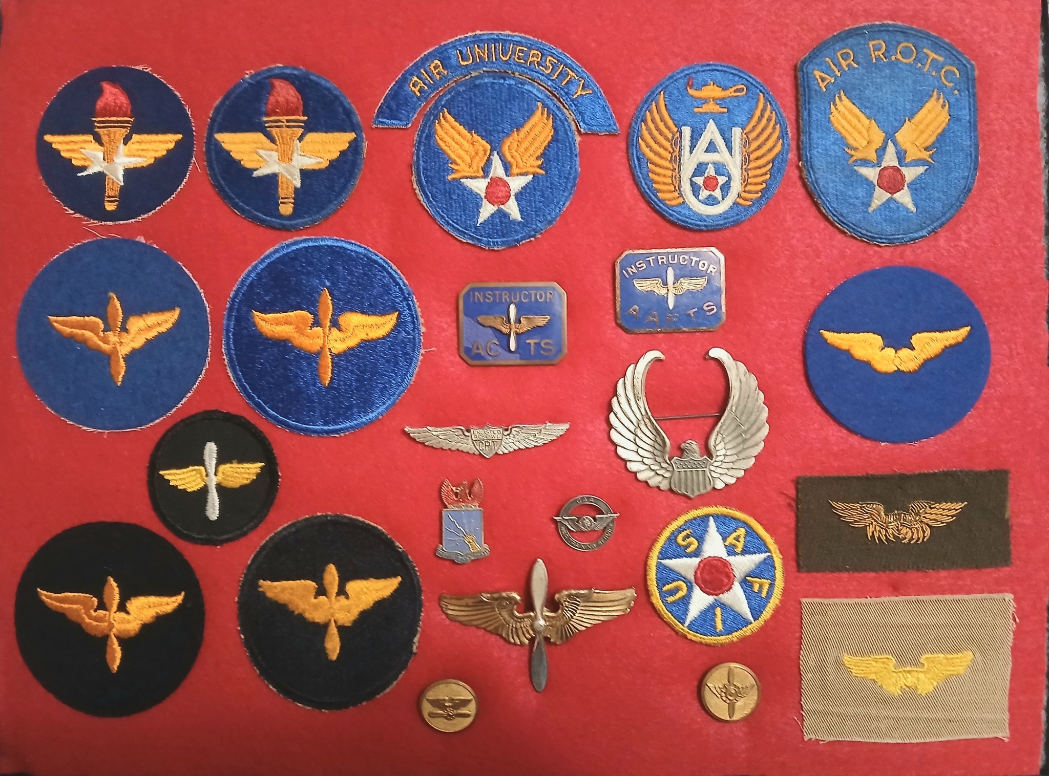 Military insignia collection display