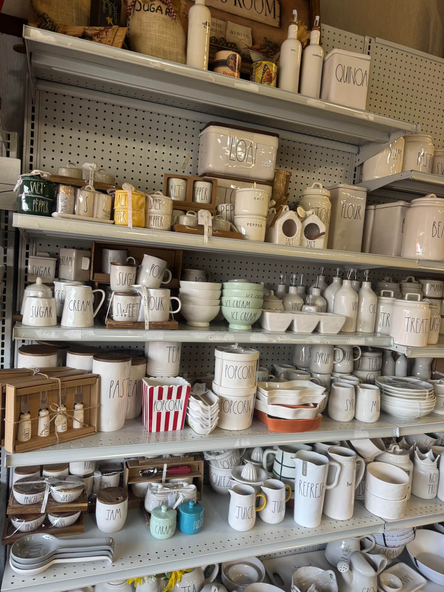 Rae Dunn Vintage Number canister set with number tray