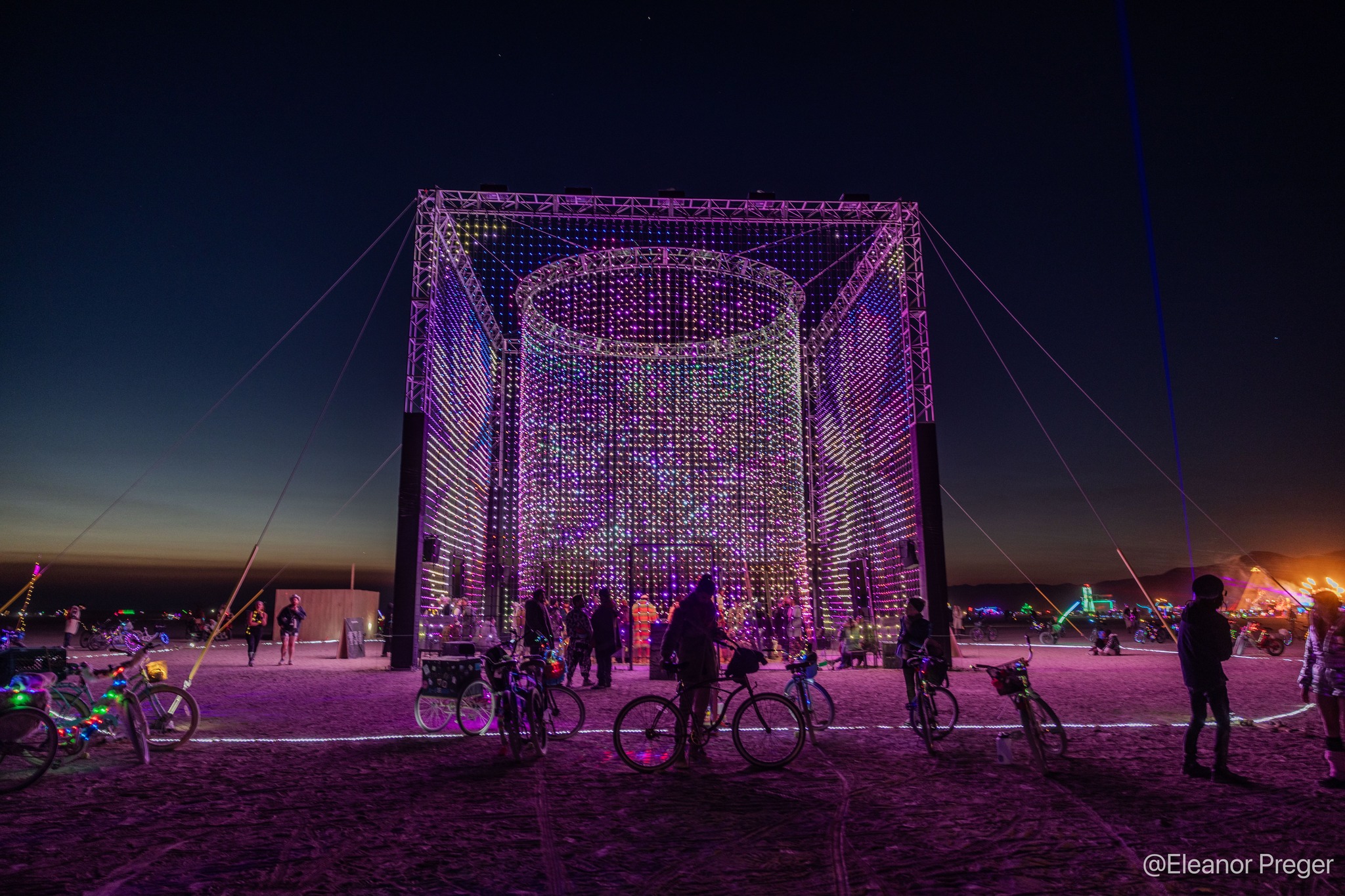 Apotheneum led cube at burning man