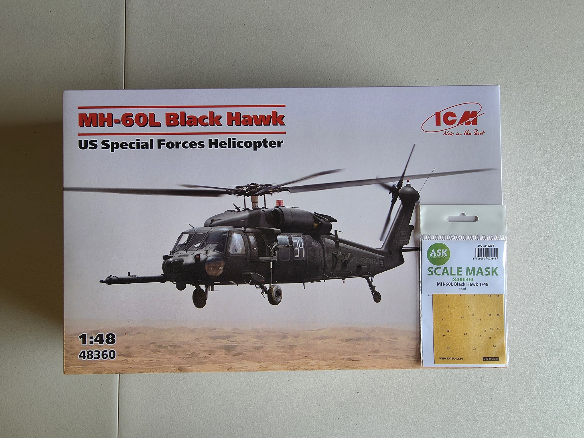 Building ICM's 1:48 MH-60L Black Hawk helicopter model