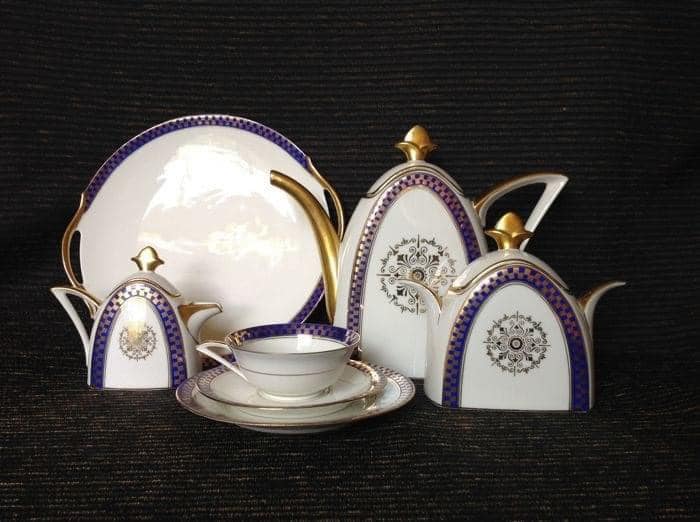 Jean Boyer Limoges art deco coffee set