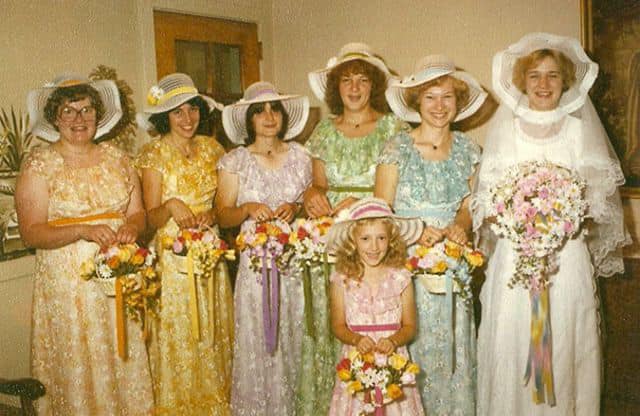 1970s bridesmaid dresses 70s ROMANTIC WEDDING GOWN DRESS PATTERN SIMPLICITY 5569 Vin  So Vintage Patterns A Vintage 1970s dress for