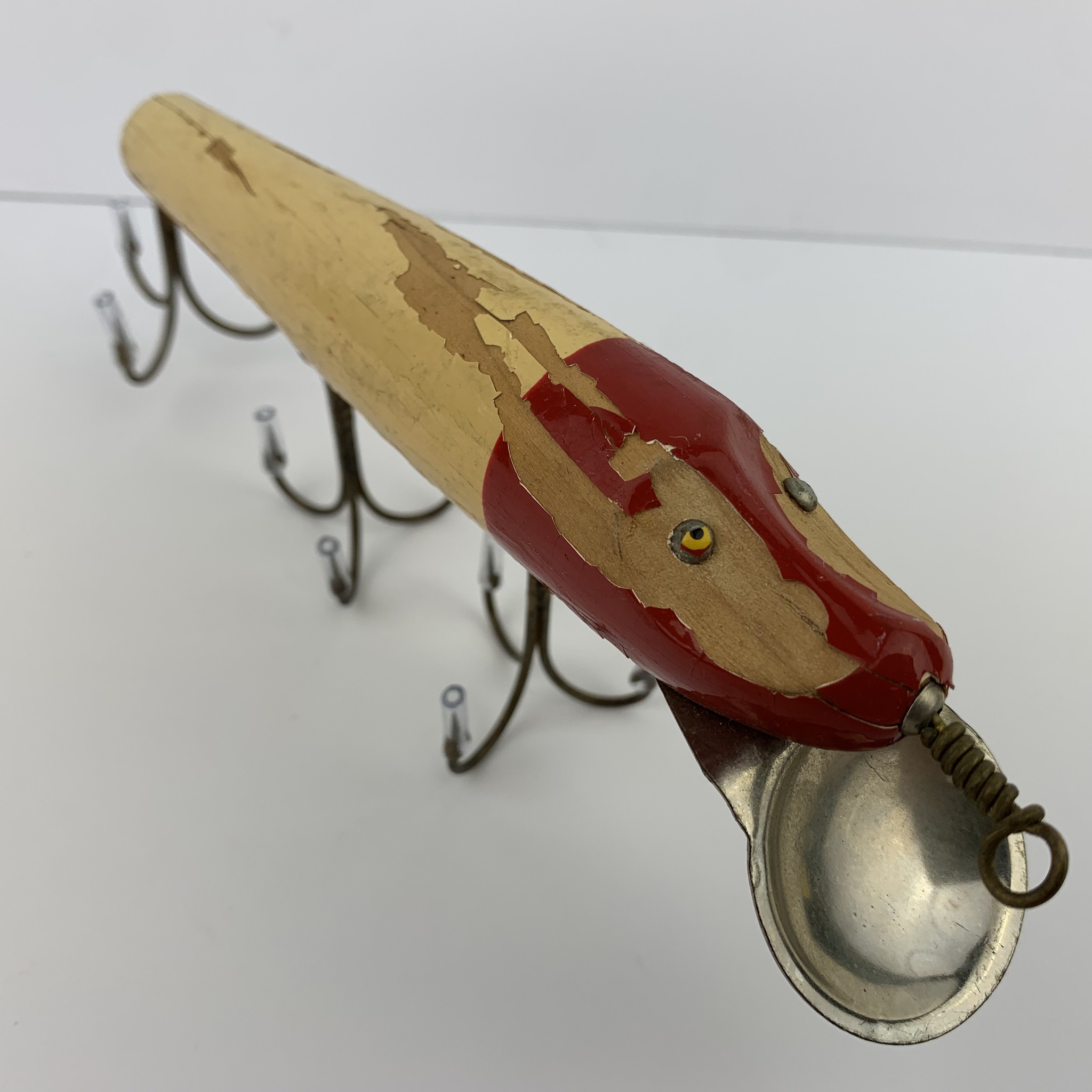 antique wooden fishing lures ice fishing Mid-19th c. Beaver c.1850 What is this 6-inch vintage