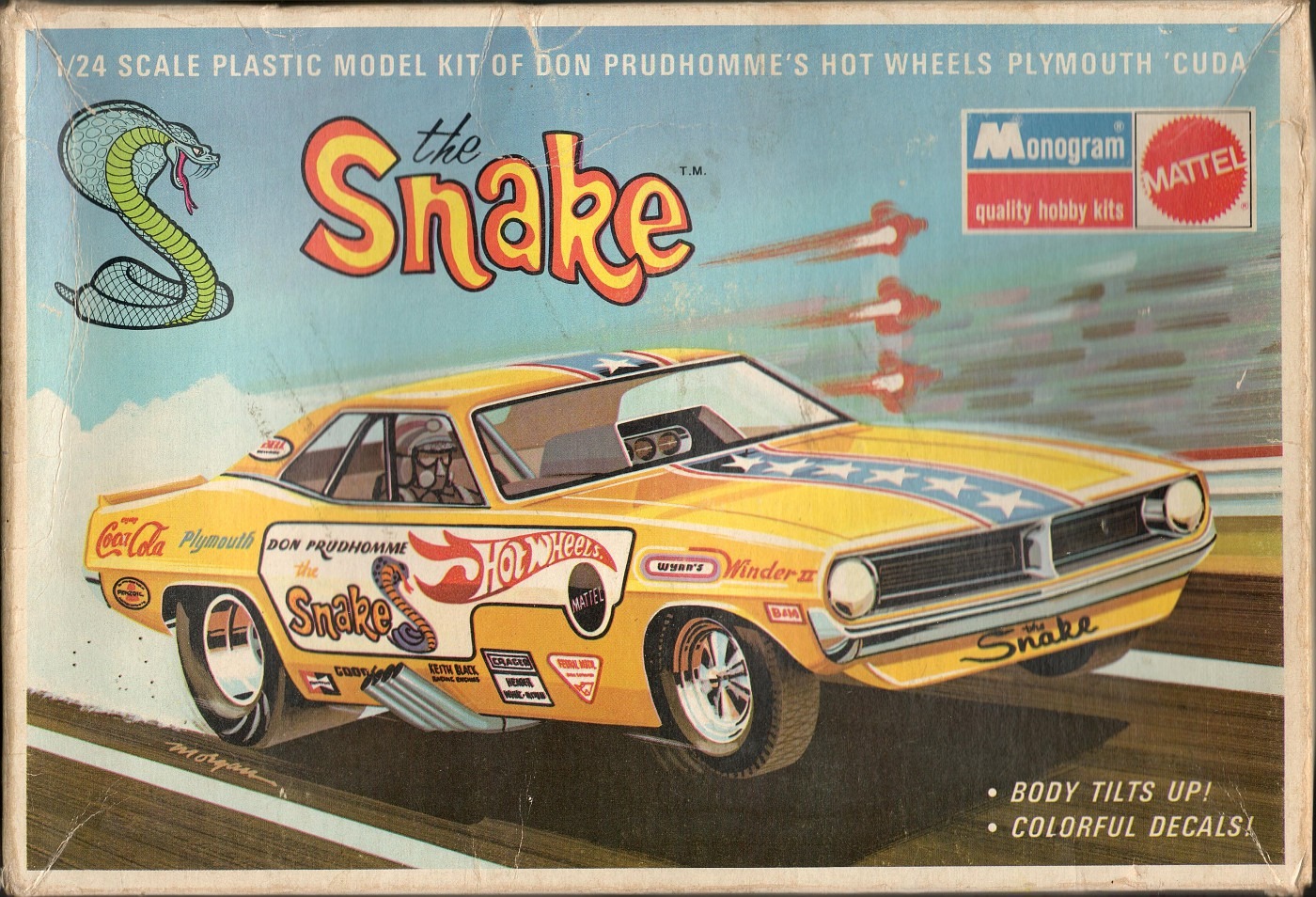 Restored 1970 Hot Wheels 'Cuda Black Snake III
