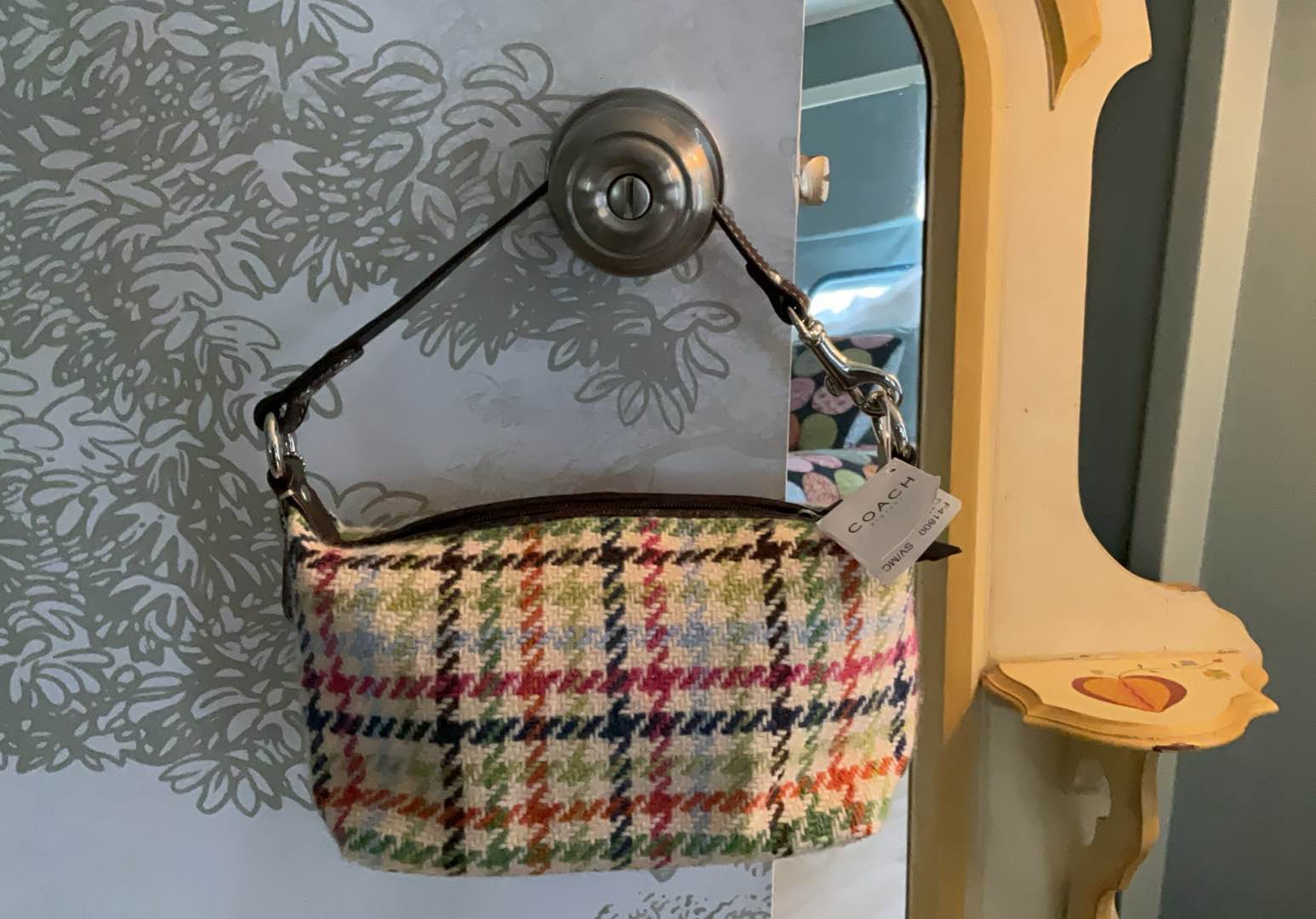 Coach Vintage Y2K Houndstooth Satchel
