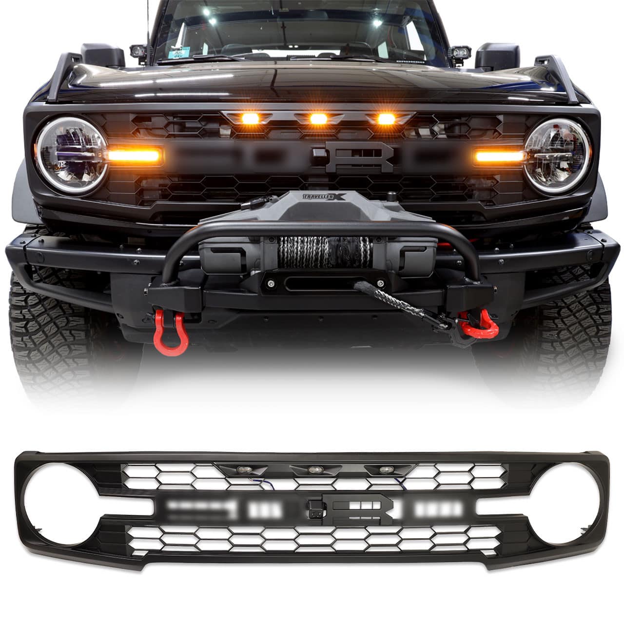 19-23 Ranger Custom Auto Works Grille Lights for Ford Performance Grille