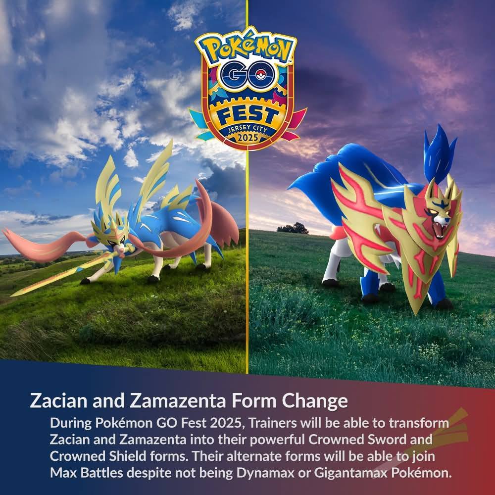 Witness Zacian and Zamazenta as they stride through Expo '70