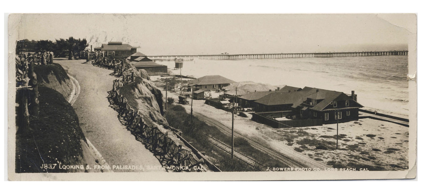 Santa Monica - ヴィンテージ Vintage 1909 Santa Monica photo postcard by John Bowers