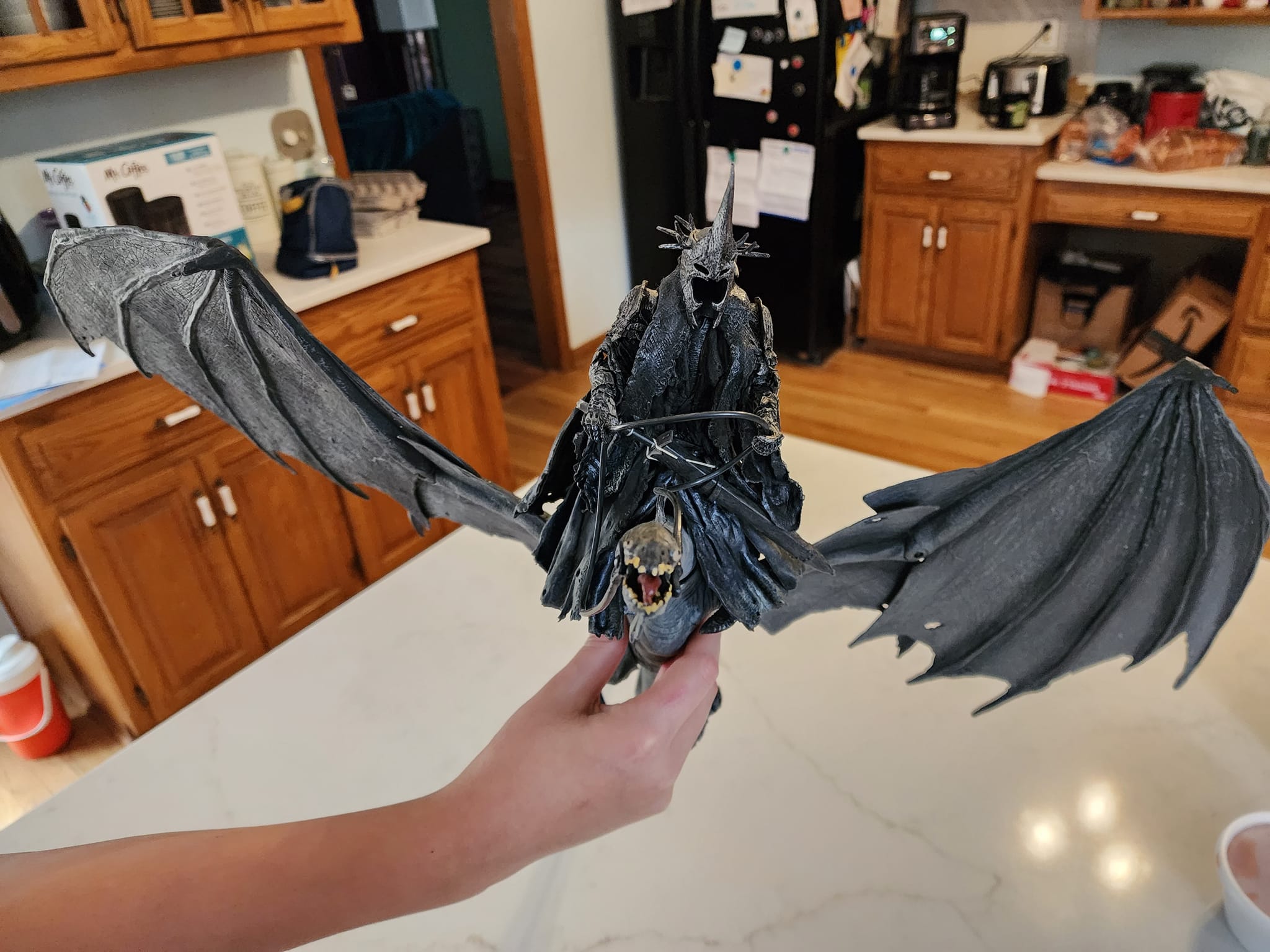 Lotr lord of the rings fell beast with king nazgul figure