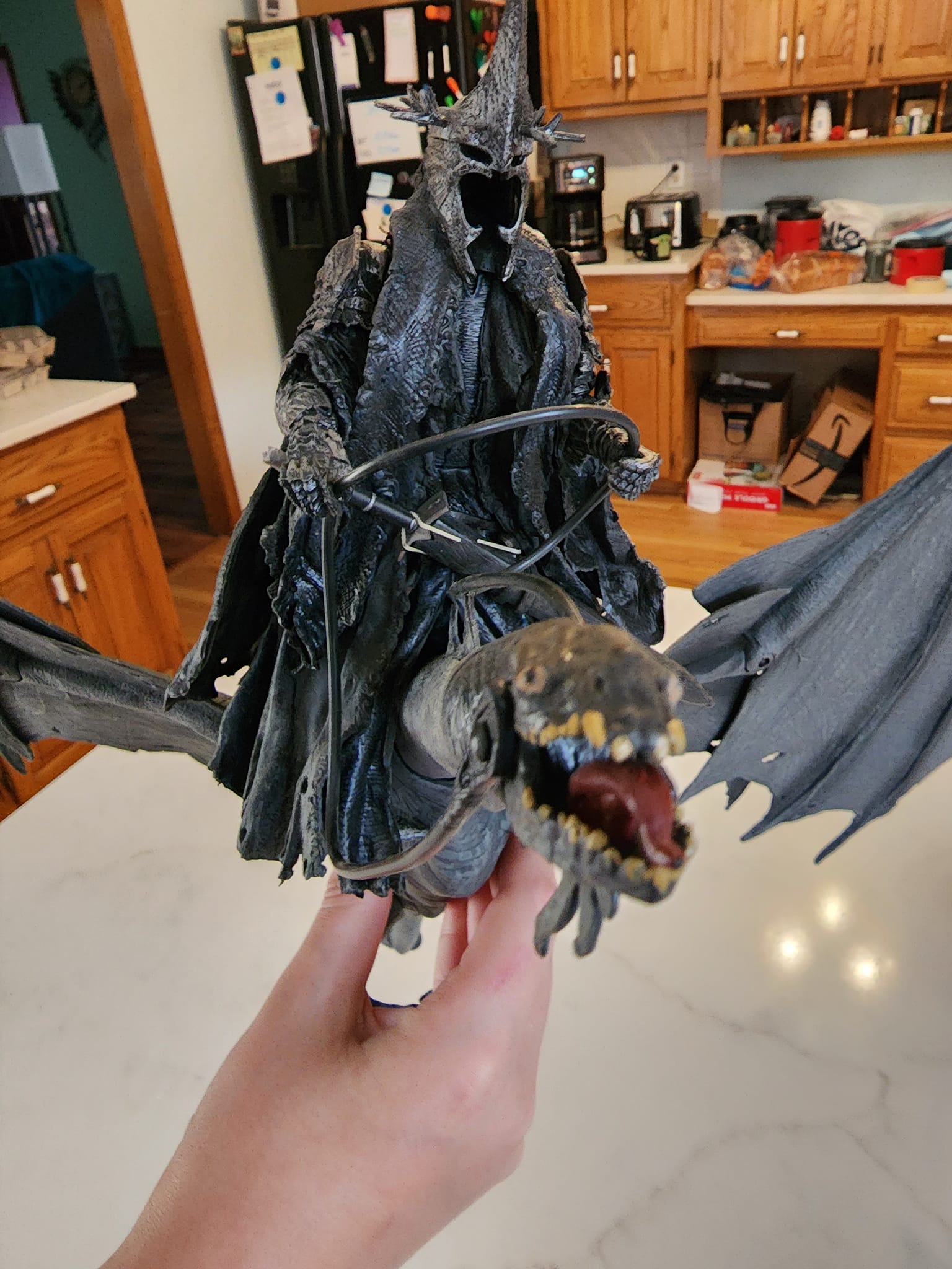 Lotr lord of the rings fell beast with king nazgul figure