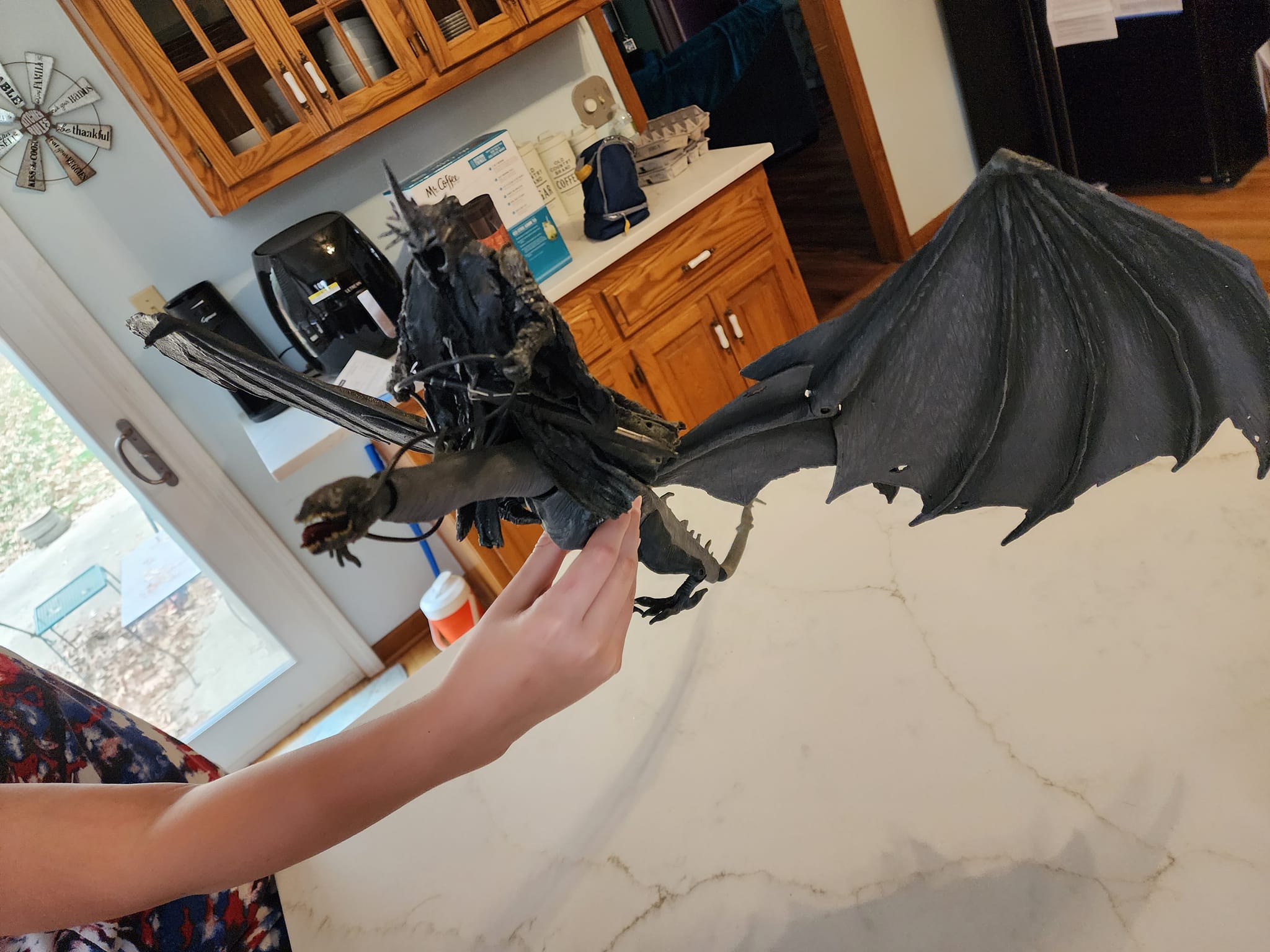 Lotr lord of the rings fell beast with king nazgul figure