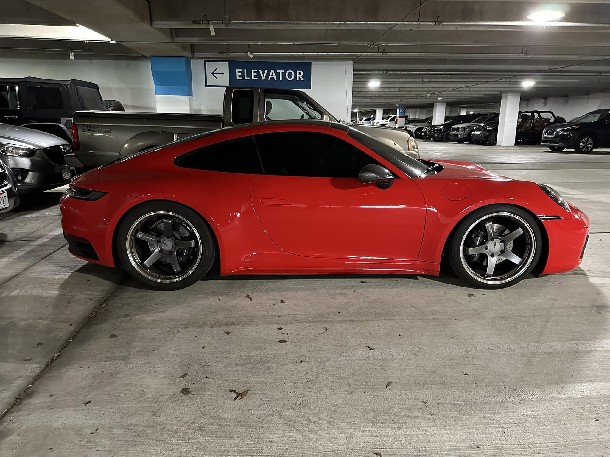 Guards red 911 spotted in Cincinnati parking garage