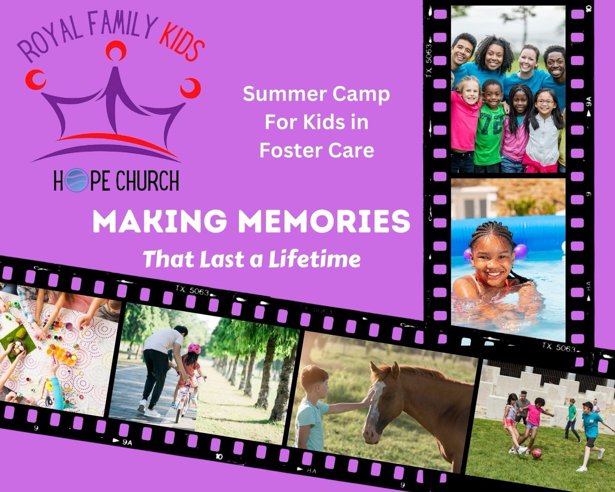 Foster parents: Below is a free 1 week overnight camp for kids 