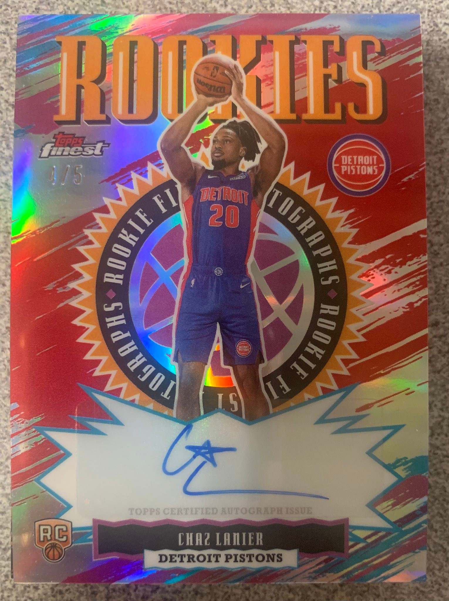 Topps Finest basketball box highlights with rare Chaz Lanier