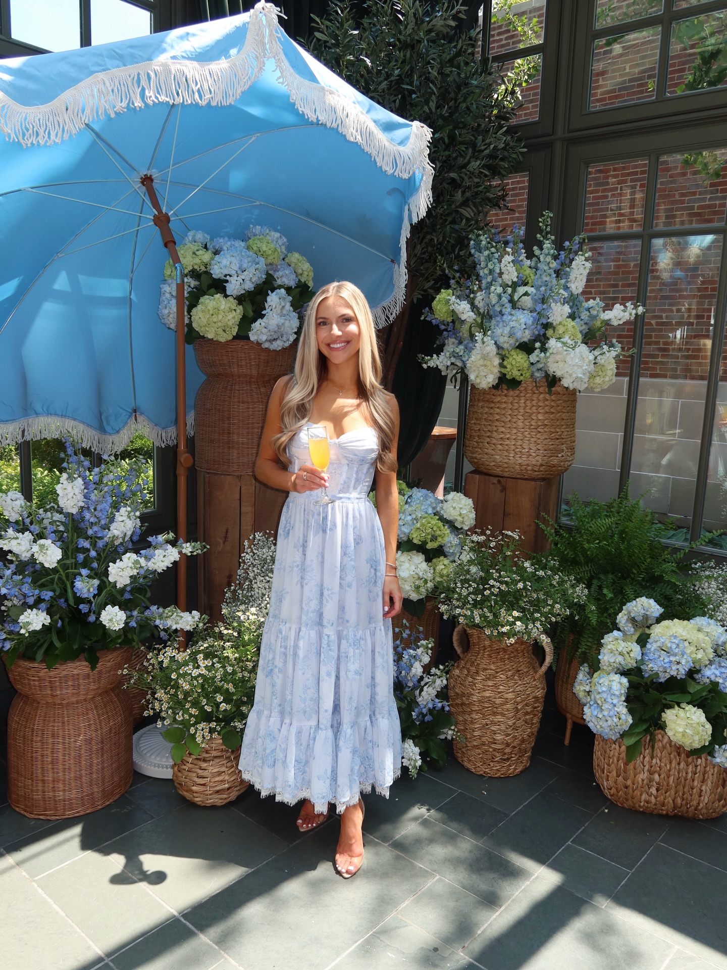 bridal shower blue dress Finding something for my sister's Eliza J Bateau Neck extra_50_size_small Color:Black White Dot Flattering Smocked Waist The