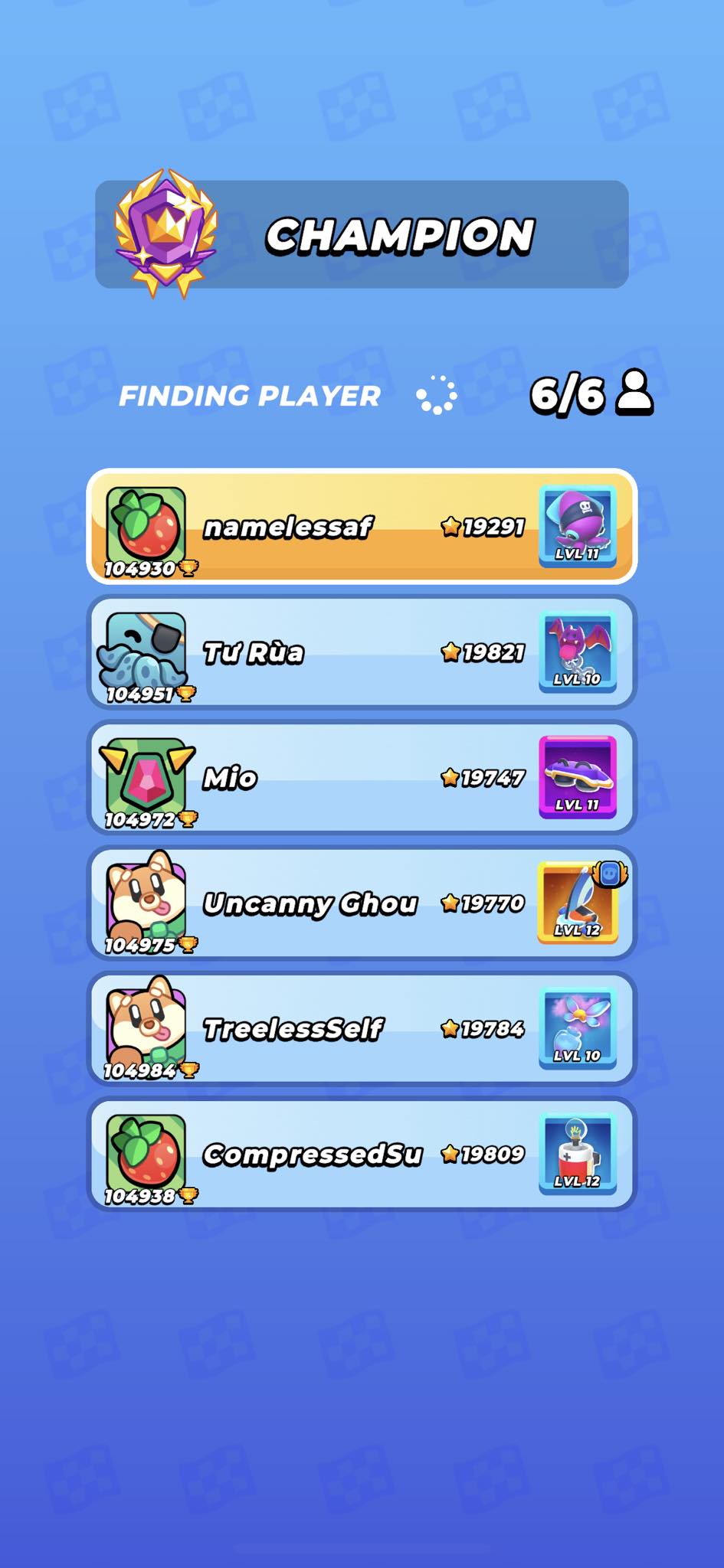 Please stay in Champion rank so others can rank up.