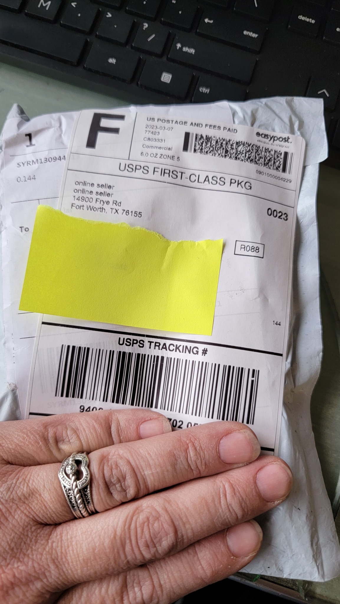 Is this mail from China with fake postage legitimate?