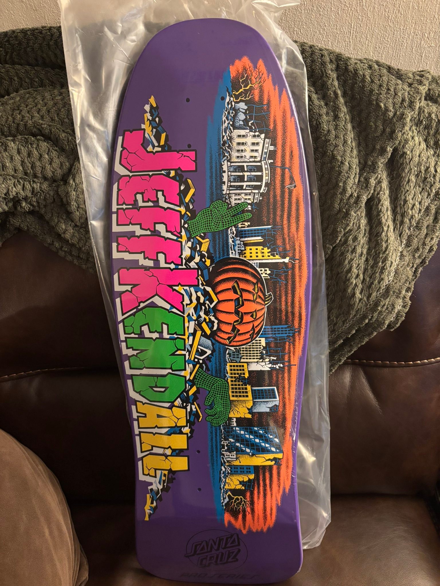 vintage kendall pumpkinhead skateboard deck