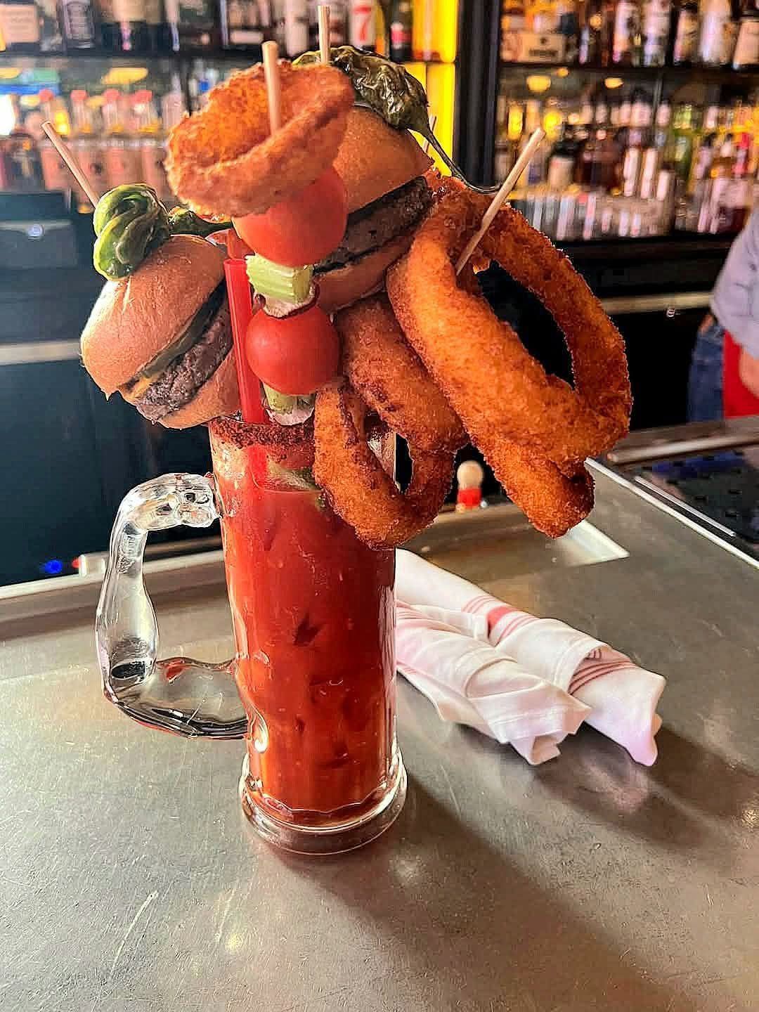 The infamous House Special Bloody Mary from Favorite Bistro on the