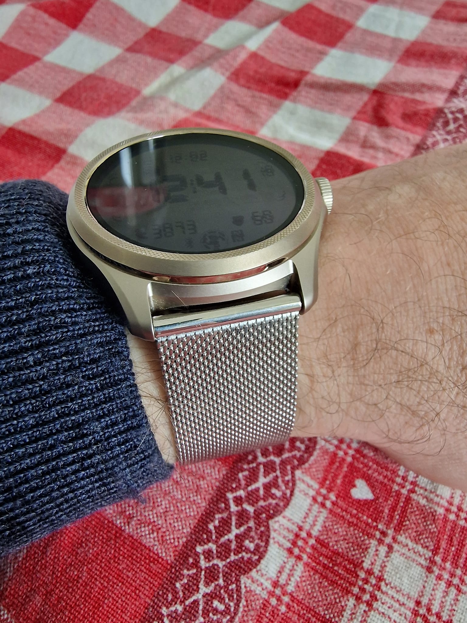 What stainless steel bands match TicWatch Pro 5 sand color?