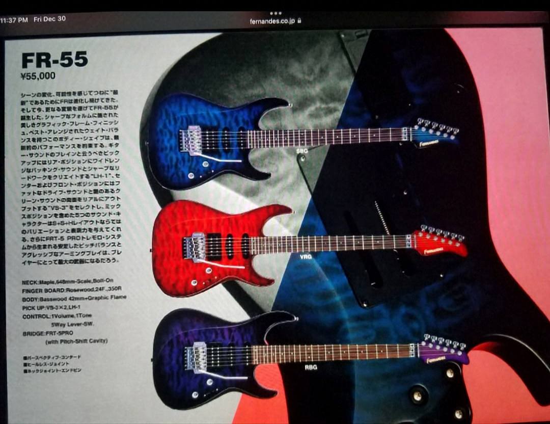 Fernandes FR-55 RGB guitar review