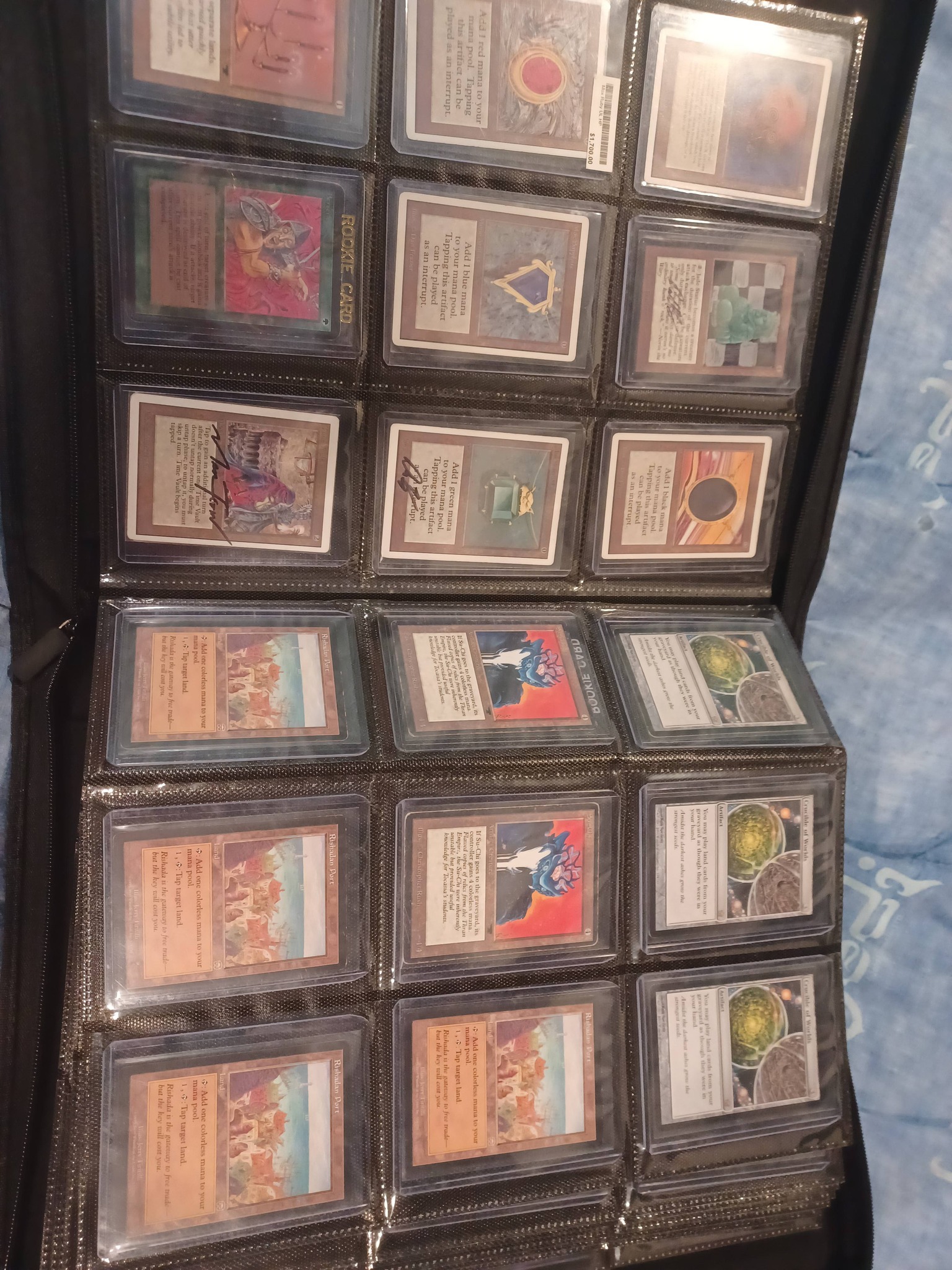 mtg card binders Trading Binder - 9 Pocket Album w Zipper - 360 Side Loading Folder for TCG - 3D PU Leather 9 1/4 x 11 1/2 Magic The Gathering: 9-Pocket PRO-Binder