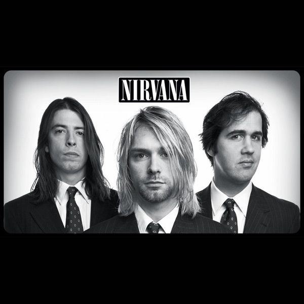 Kurt Cobain, Krist Novoselic, & Dave Grohl band members of Nirvana