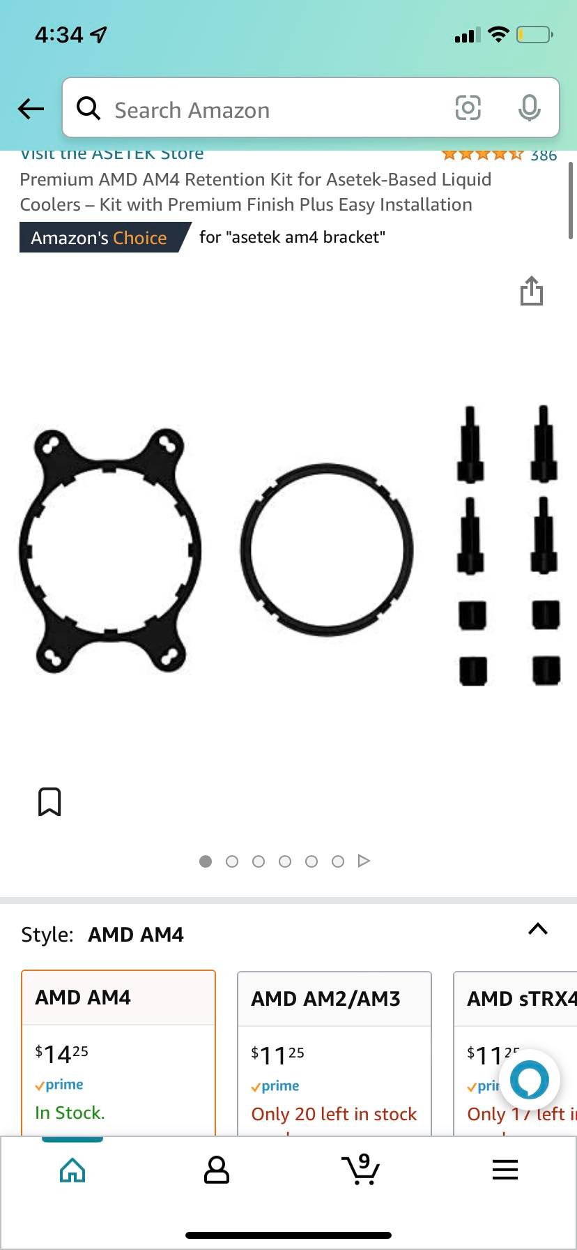 For MSI MEG Coreliquid S360 AIO Liquid Cooler AM4 Mounting Bracket Kit