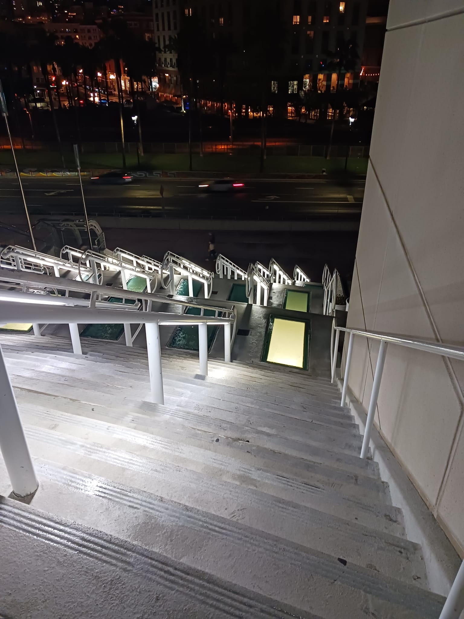 San Diego Convention Center. I forgot how many steps but it was