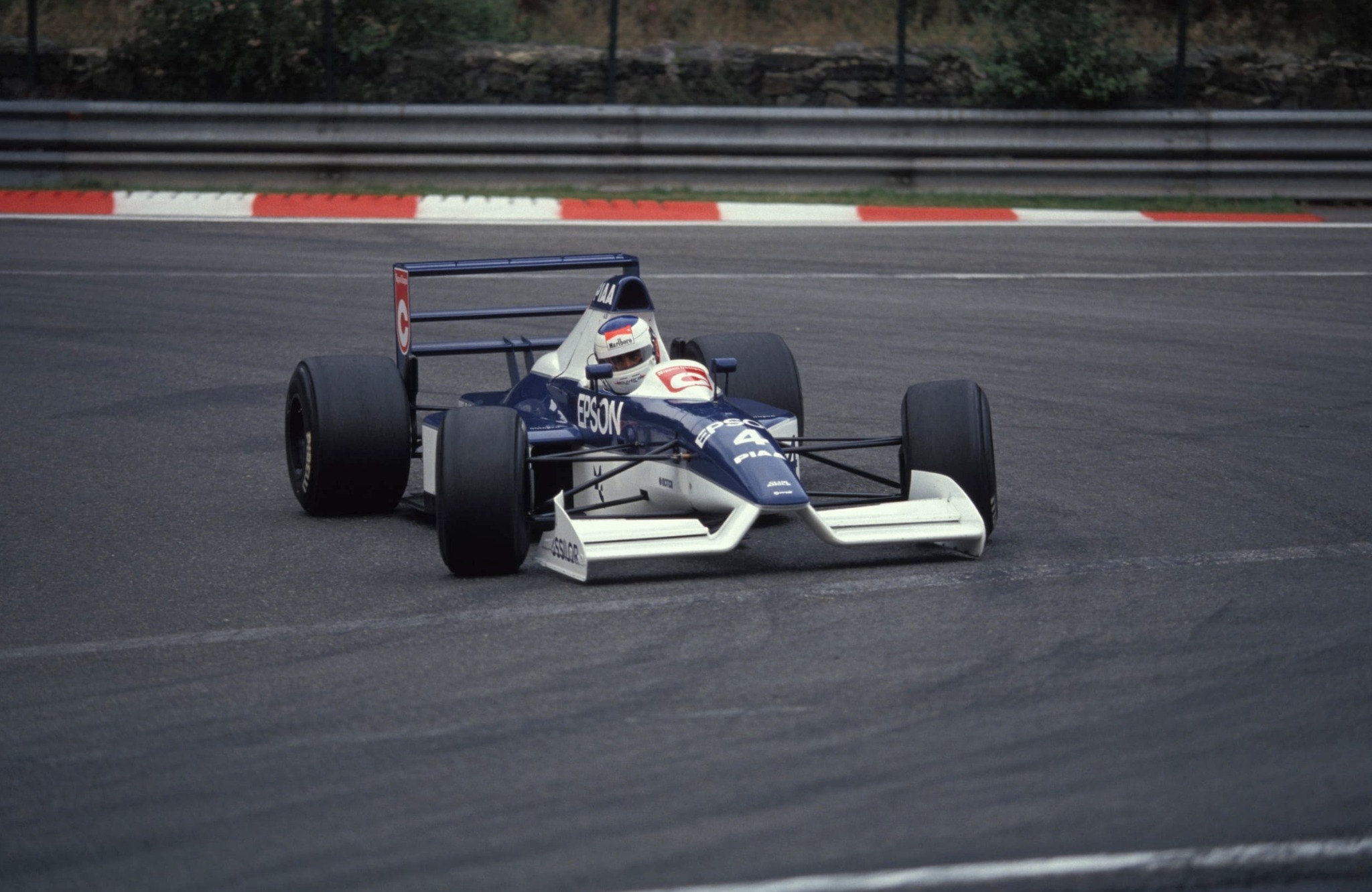 Jean Alesi driving his Tyrrell 019 during the 1990 French grand