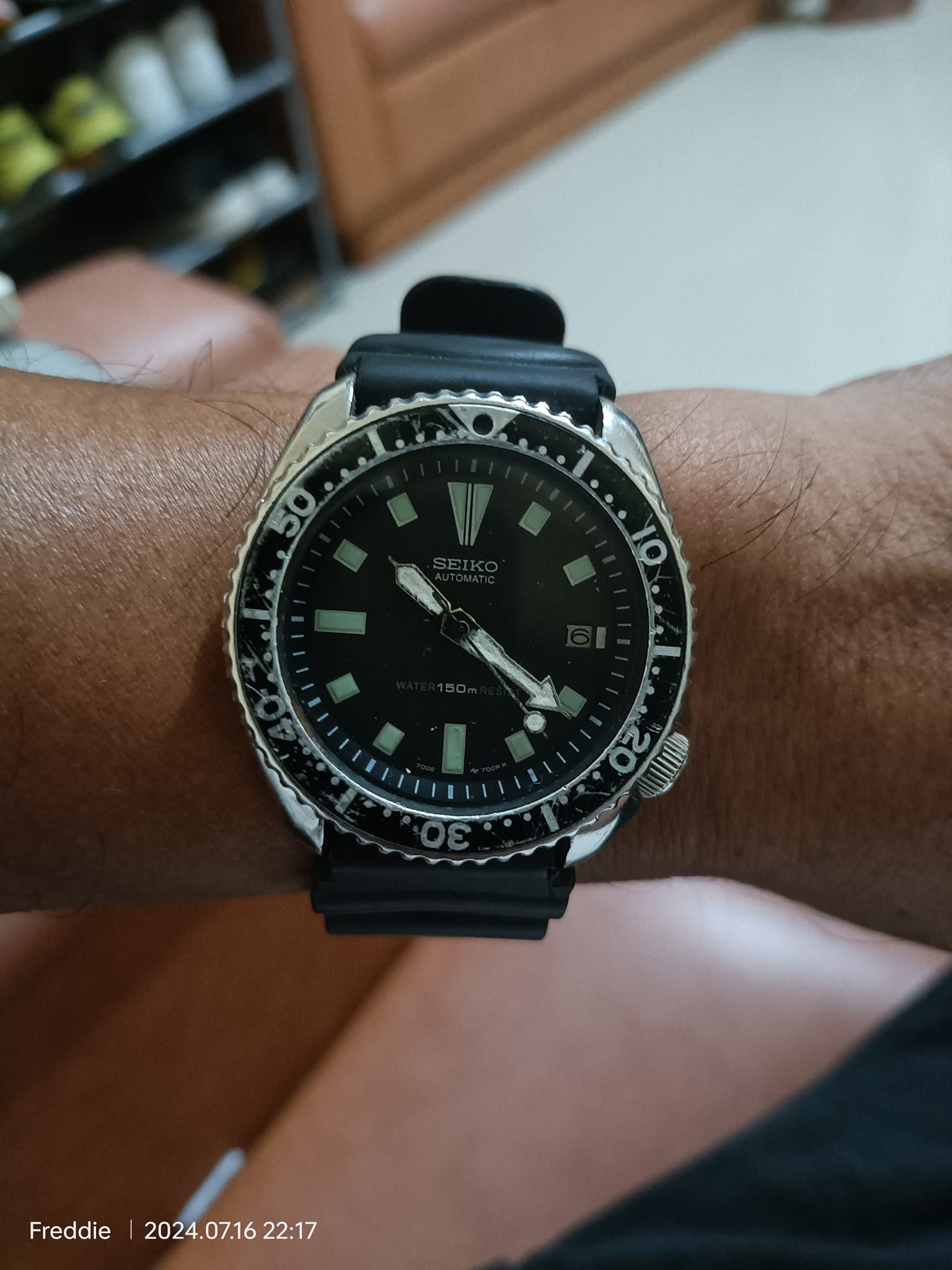 Seiko 7002 diver watch, a precursor to the SKX