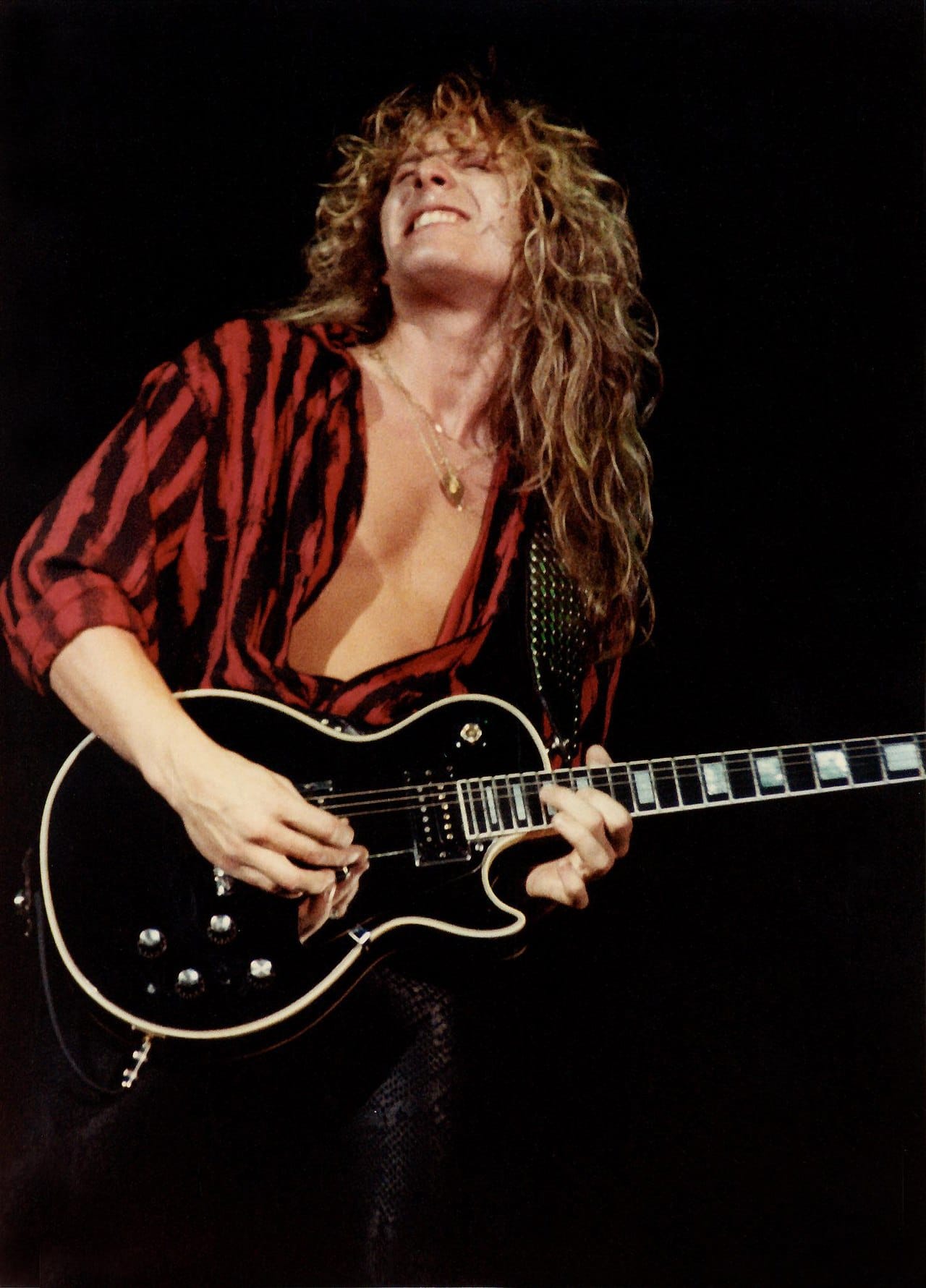 John Sykes with his black Les Paul Custom