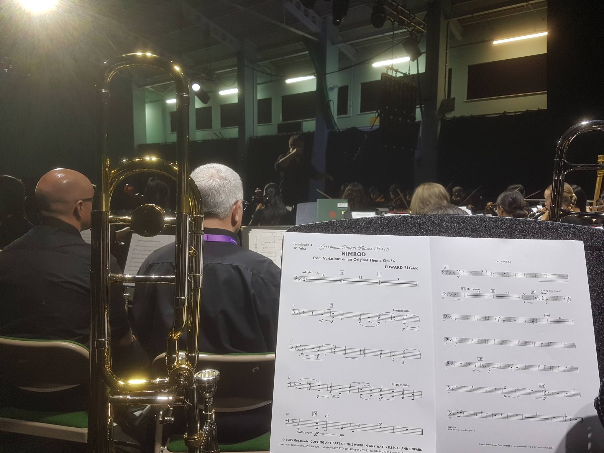 Just a guy who peaked behind a trombone