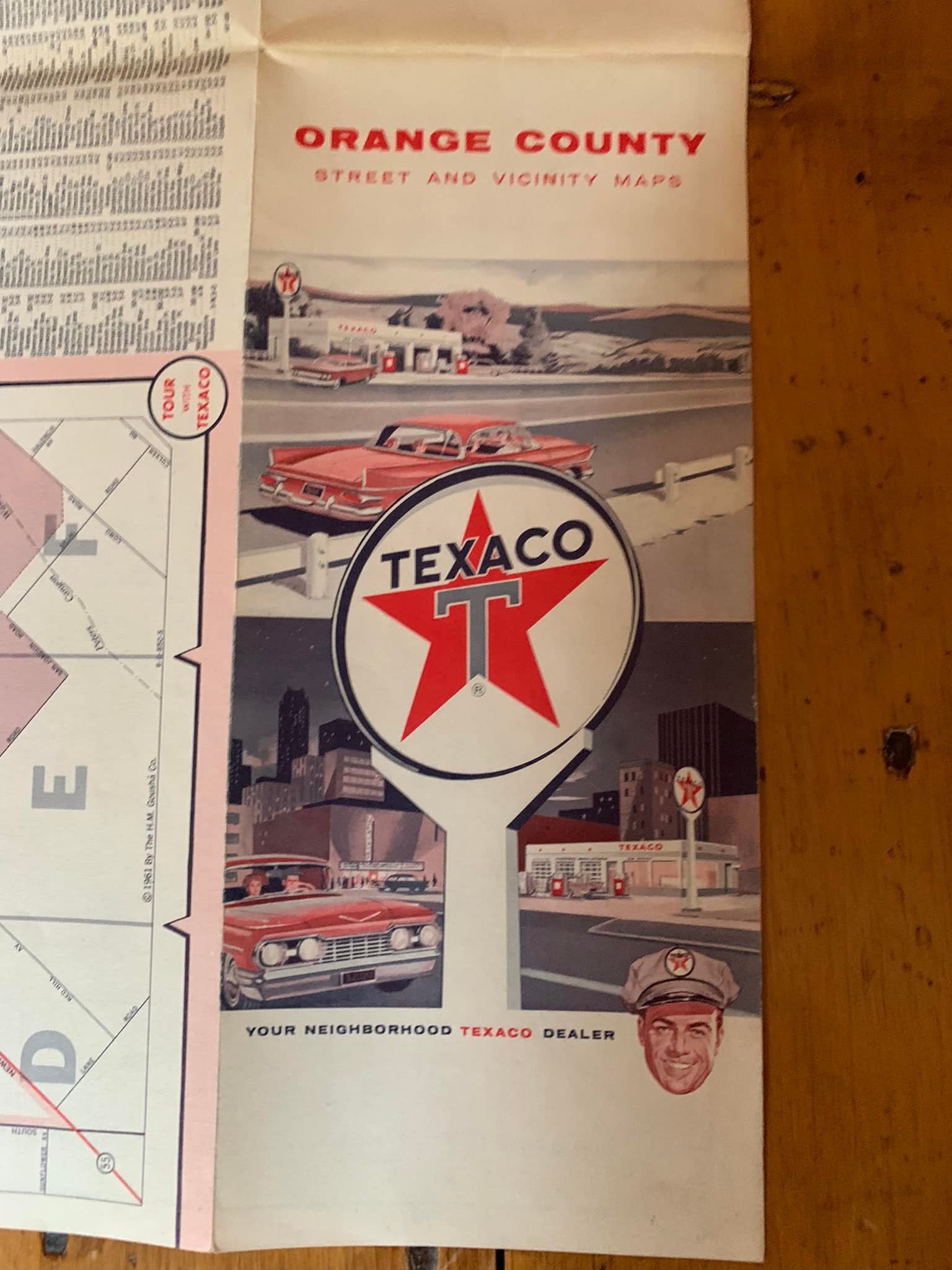 Here is my 1961 Texaco map of Orange County. These are the  display picture 1