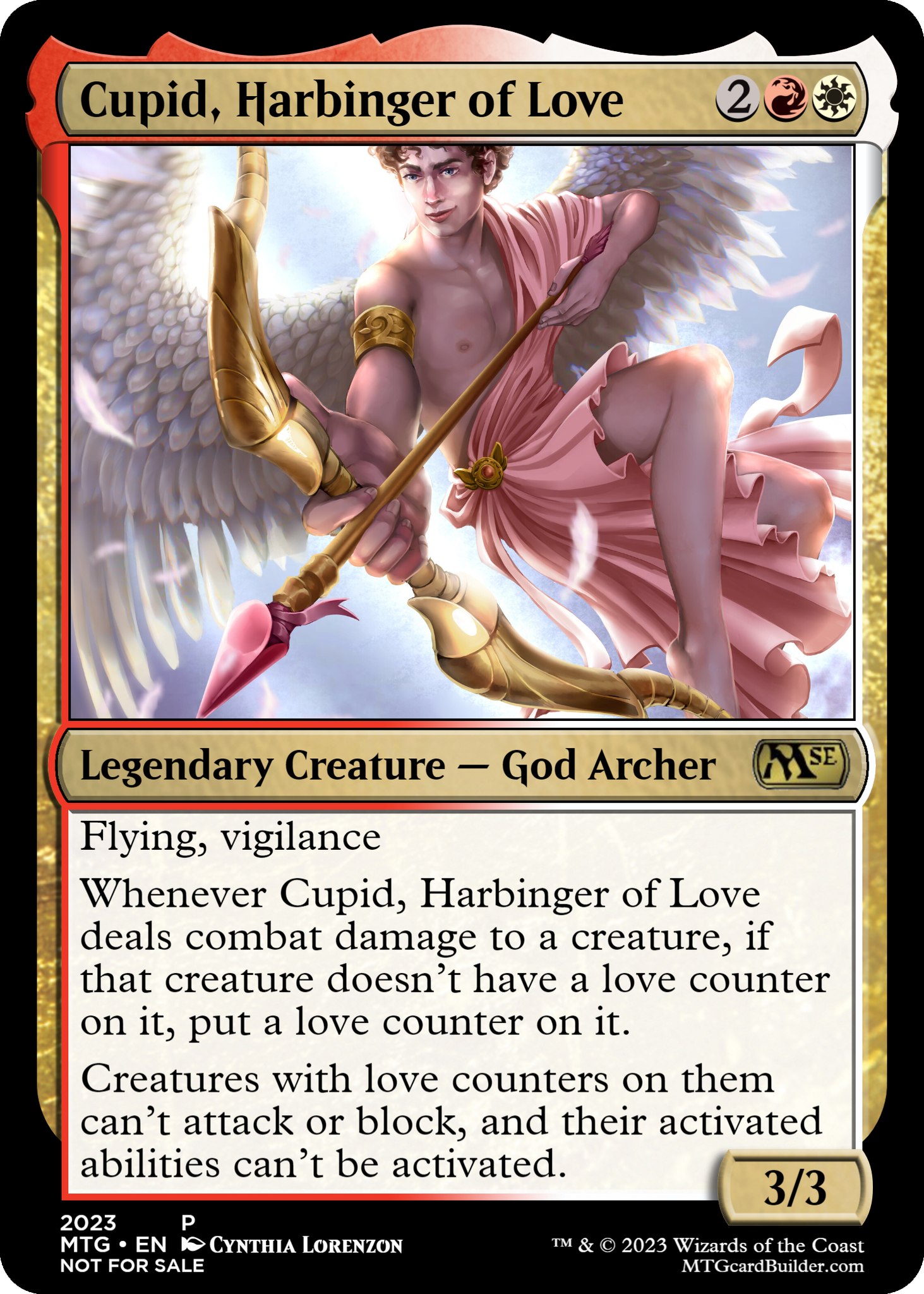 mtg valentines day cards Magic TCG The Gathering Secret Lair Premium Foil: Smitten Superdrop 2021 : Toys & Games mtg valentine's card FOIL Vincent