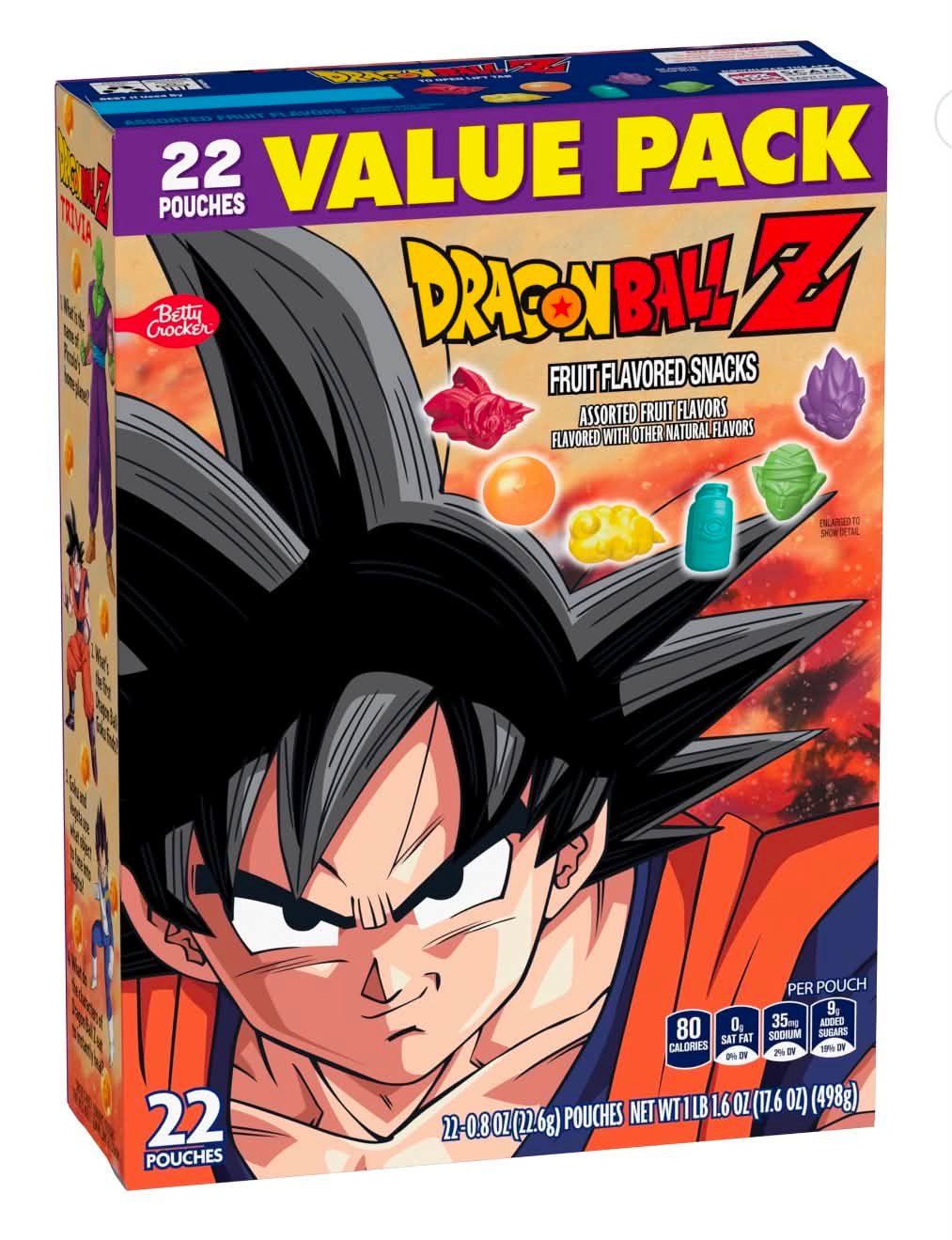 Dragon Ball Z fruit snacks with .75 cash back at Walmart