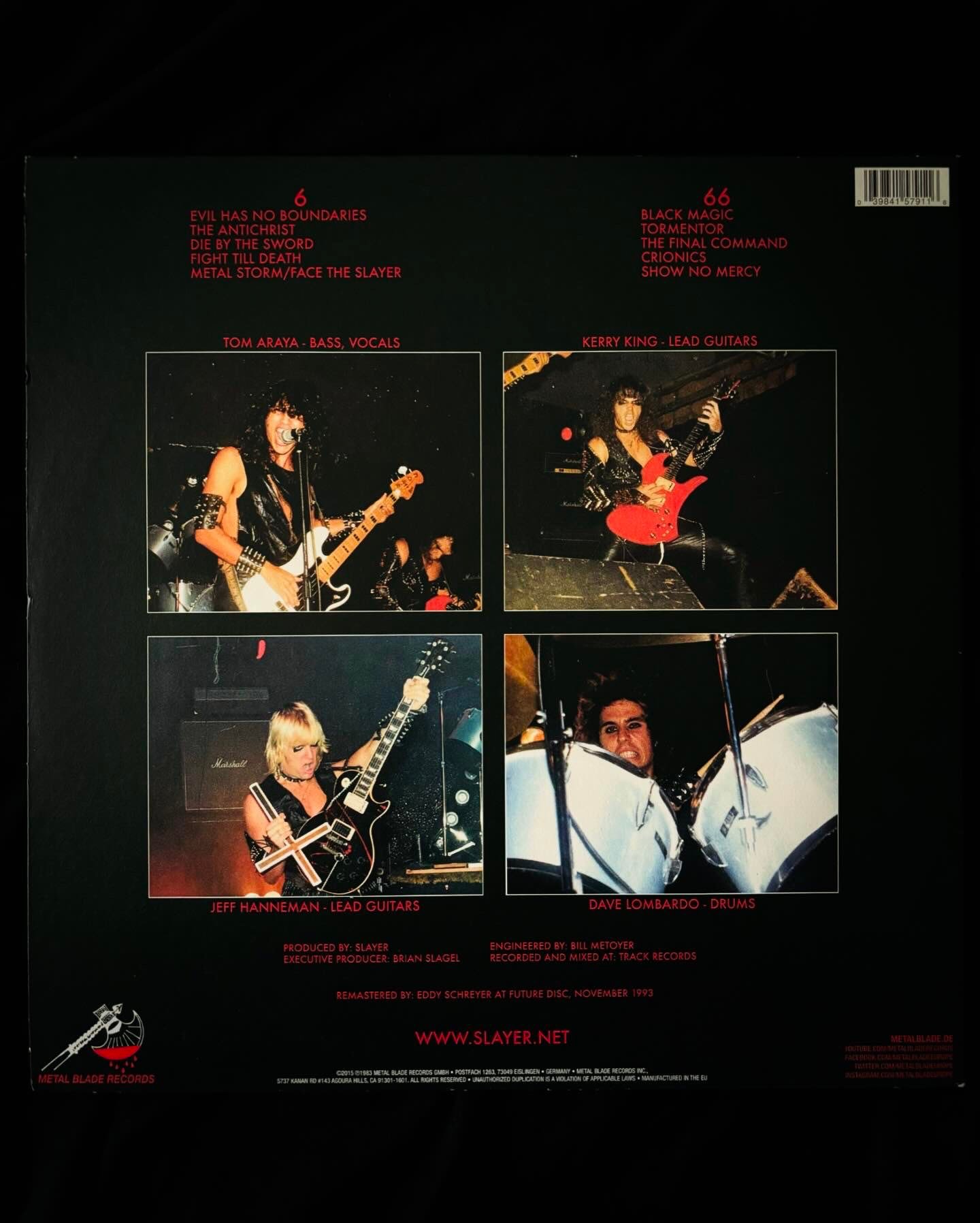 Slayer - Show No Mercy (1983) [2015 red & black split-color vinyl