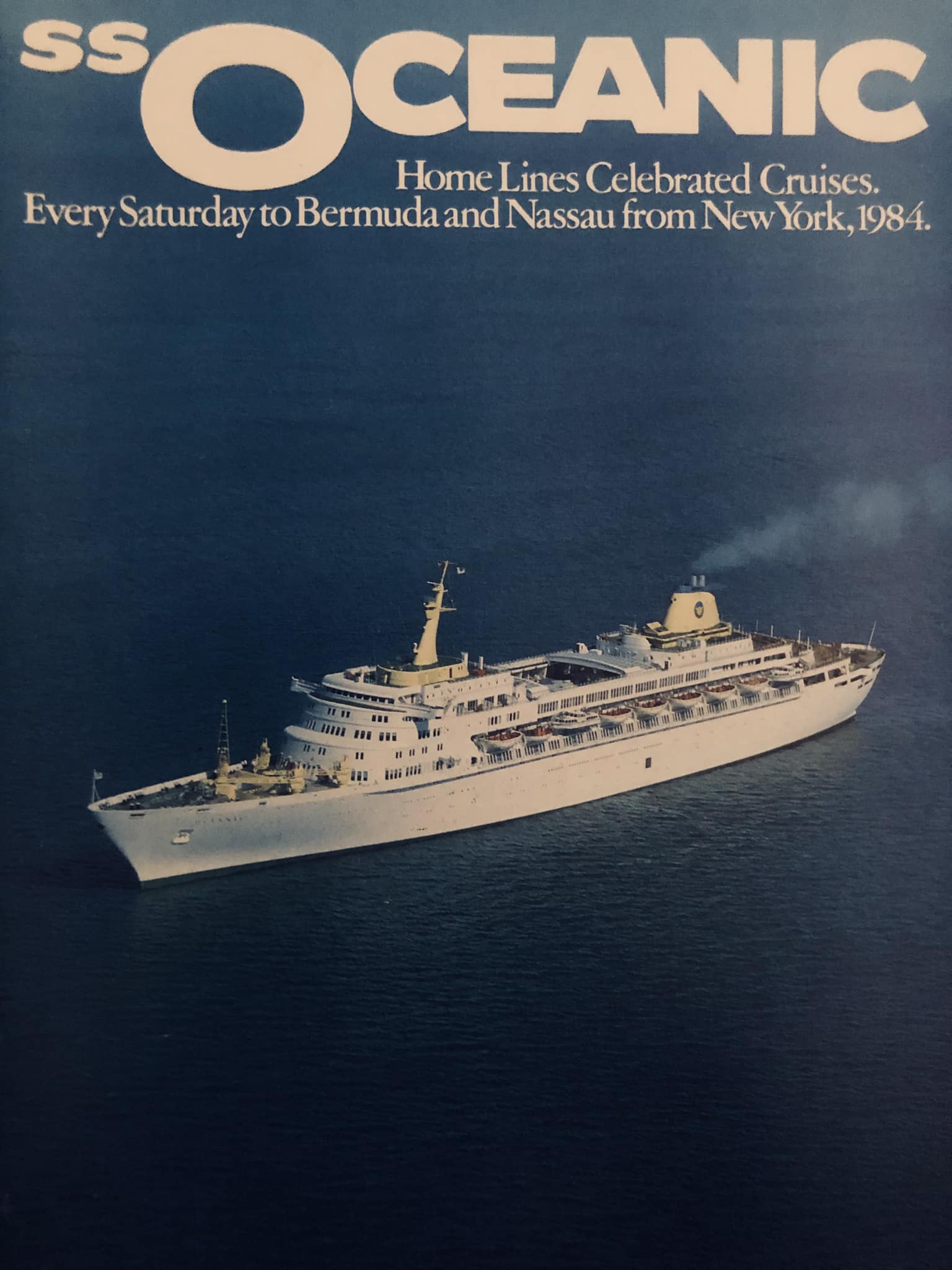 One year to go! The 1984 OCEANIC brochure cover- Home Lines