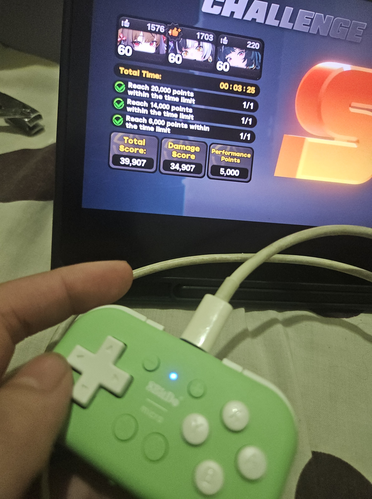 This minigame with a controller