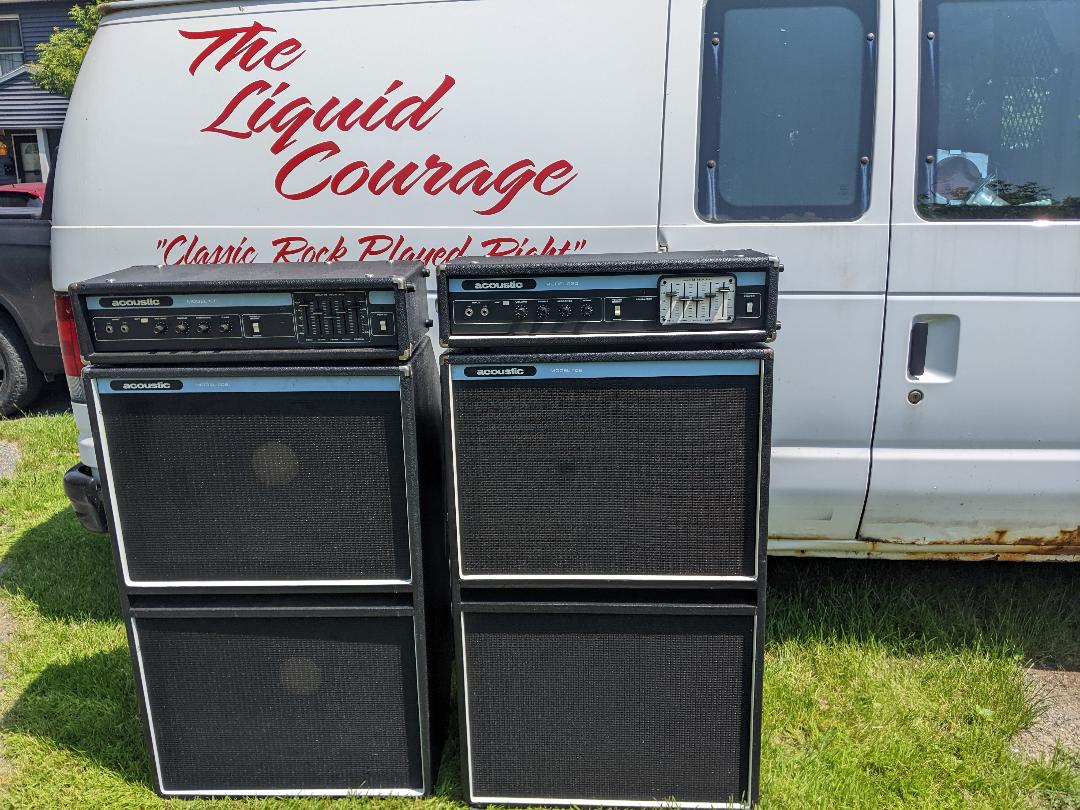 Back in the day with my acoustic 220 head and 406 cabinet That
