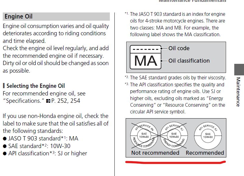What motor oil to use in '25 bike?
