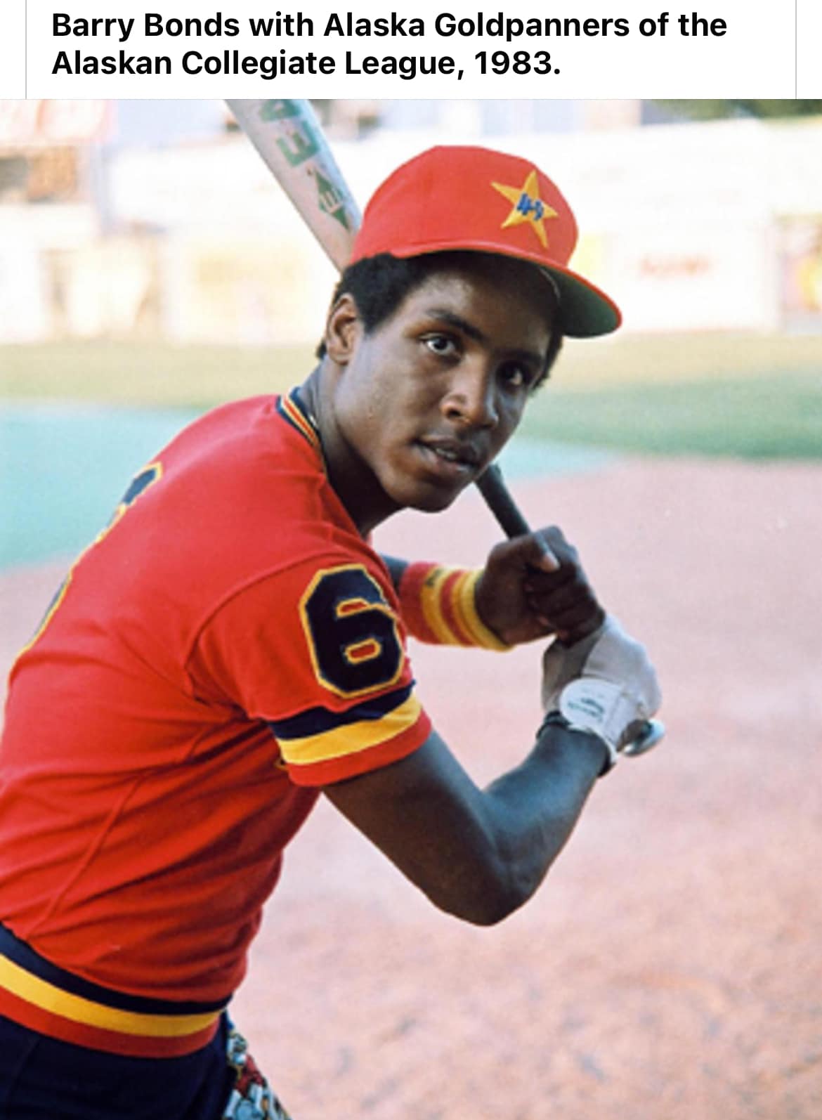 Barry Bonds with Alaska Goldpanners of the Alaskan Collegiate