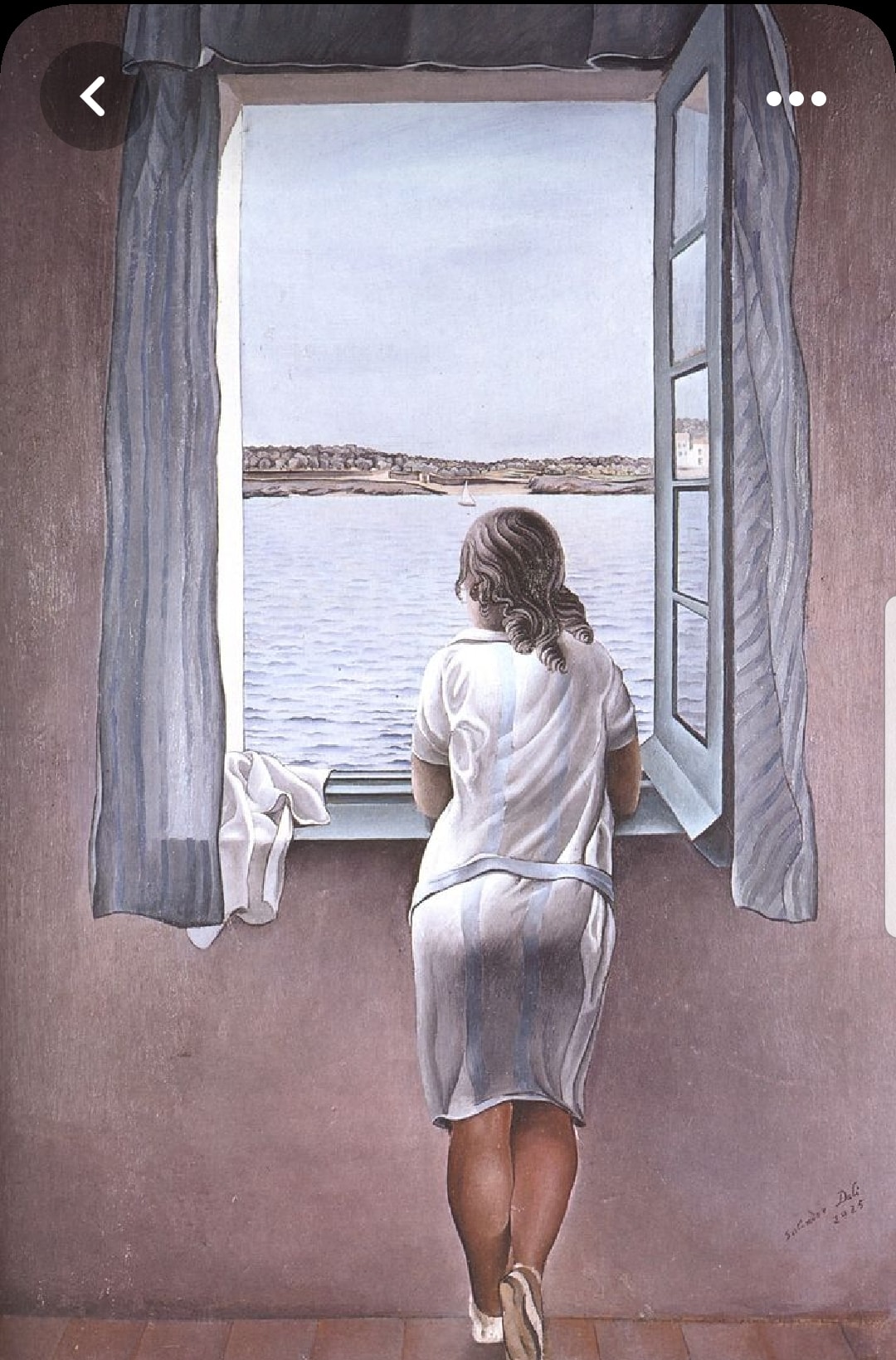Girl at the window (1925) - Salvador Dalí.