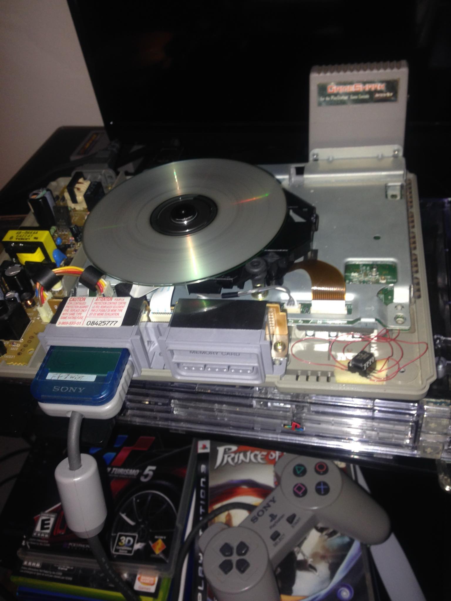 European PlayStation 1 Slim modded with OneChip, wrote the code