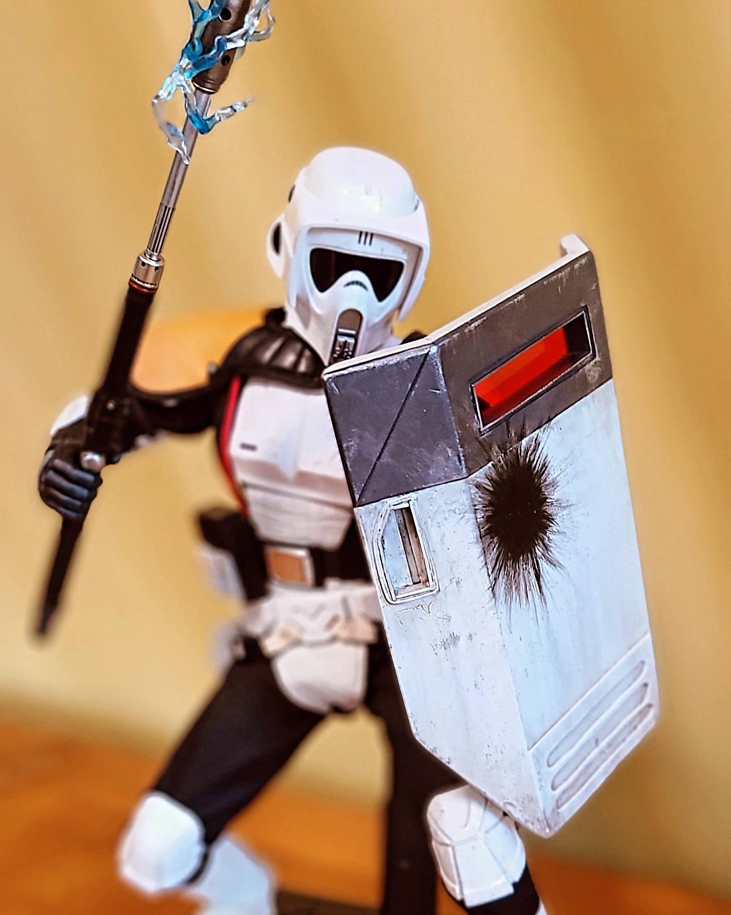 Custom 1/6 scout trooper commander combat shield