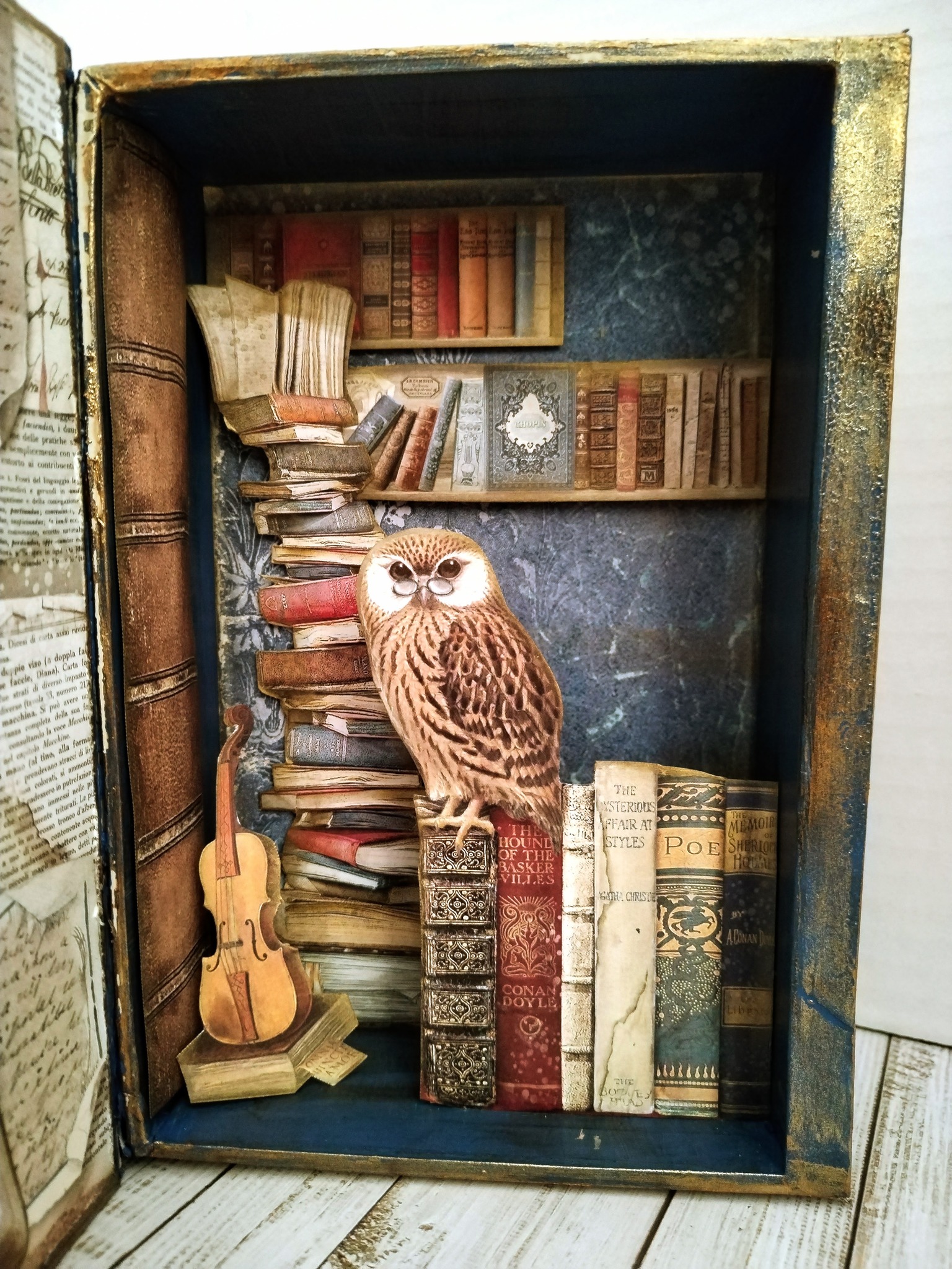 Collection Vintage library, 20x20cm - 10 feuilles motif recto verso