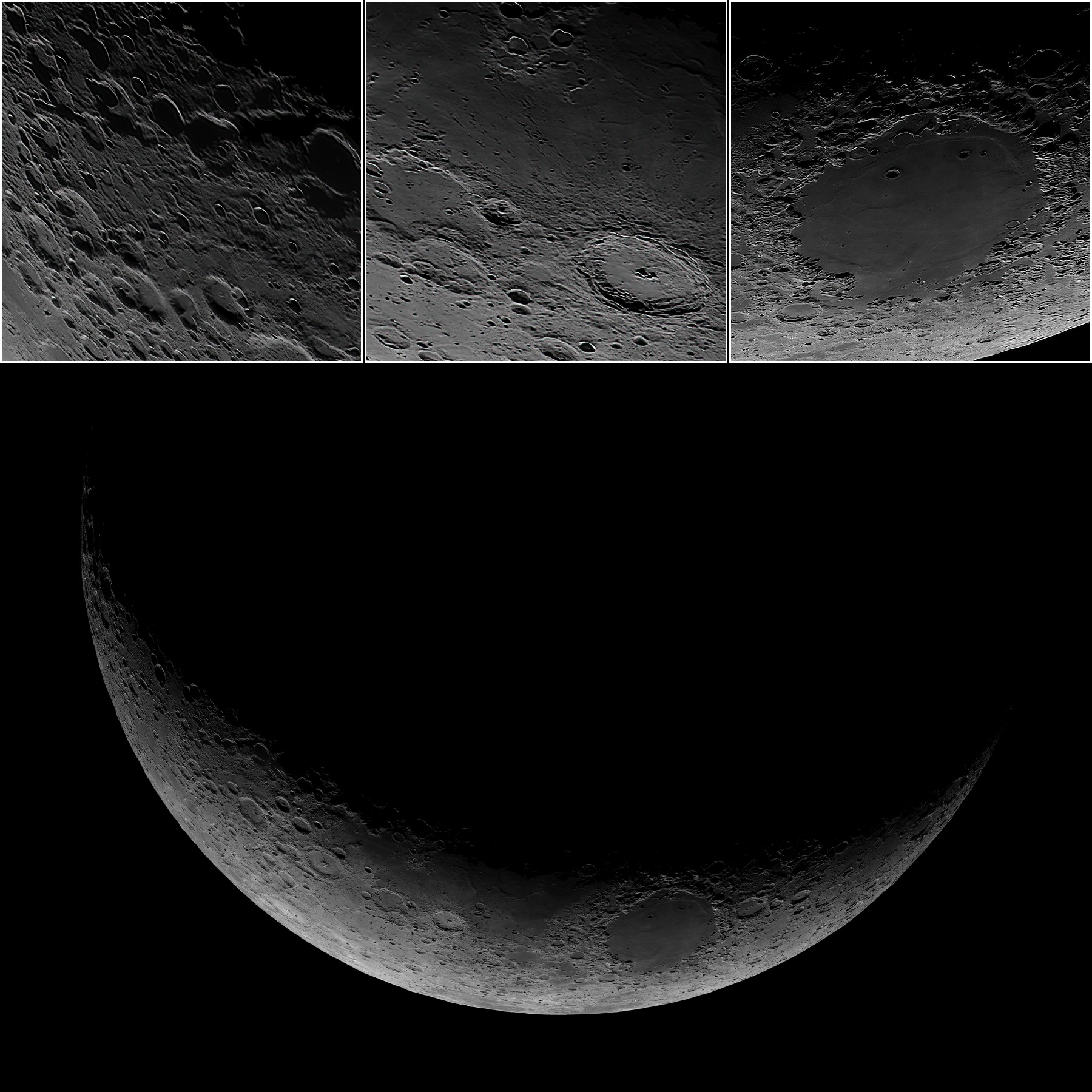 Well I worked on my first mosaic of the moon imaged using the