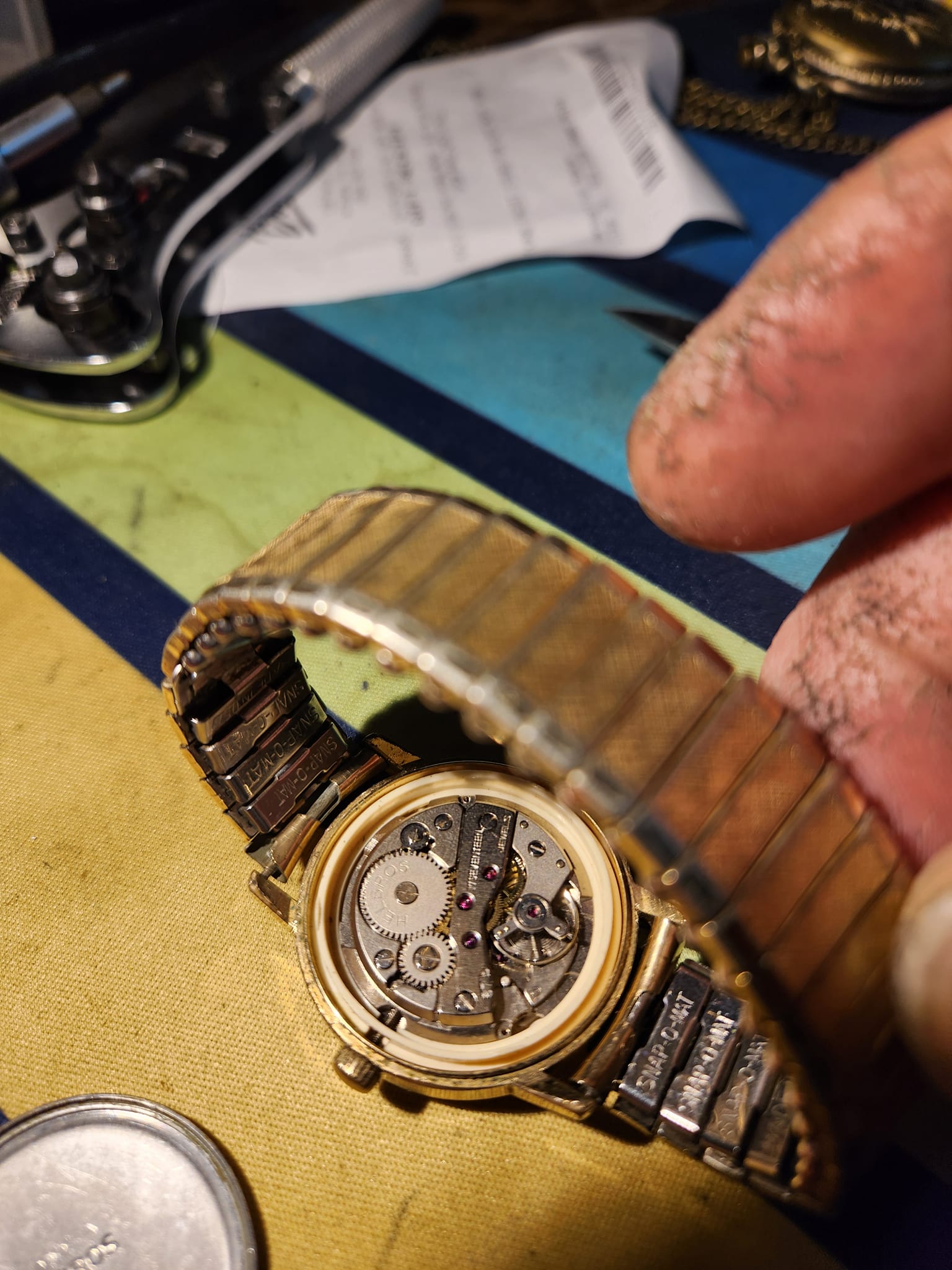 What is the Helbros Invincible watch brand and movement?