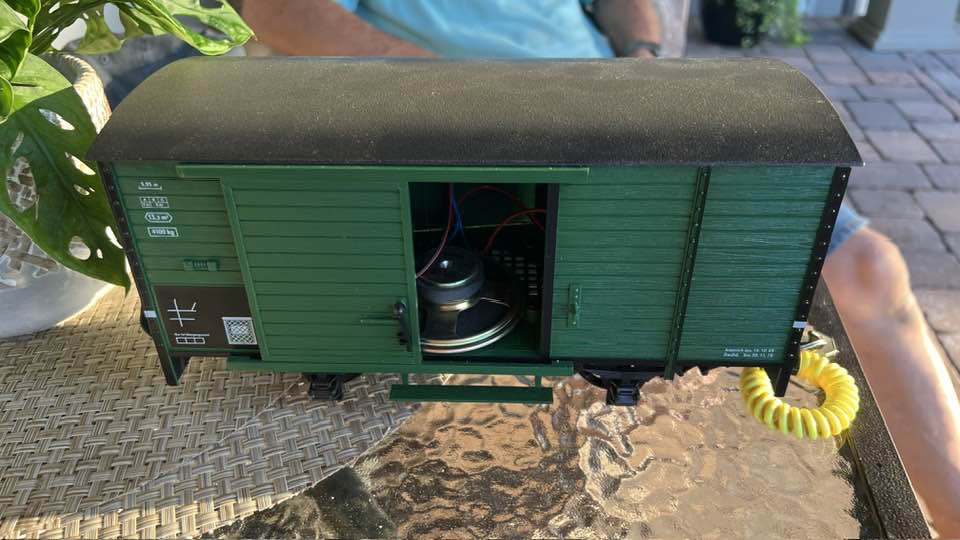 LGB LEHMANN レーマン サウンド付き 貨車 4135 What is the LGB 4135s sound of steam box car?